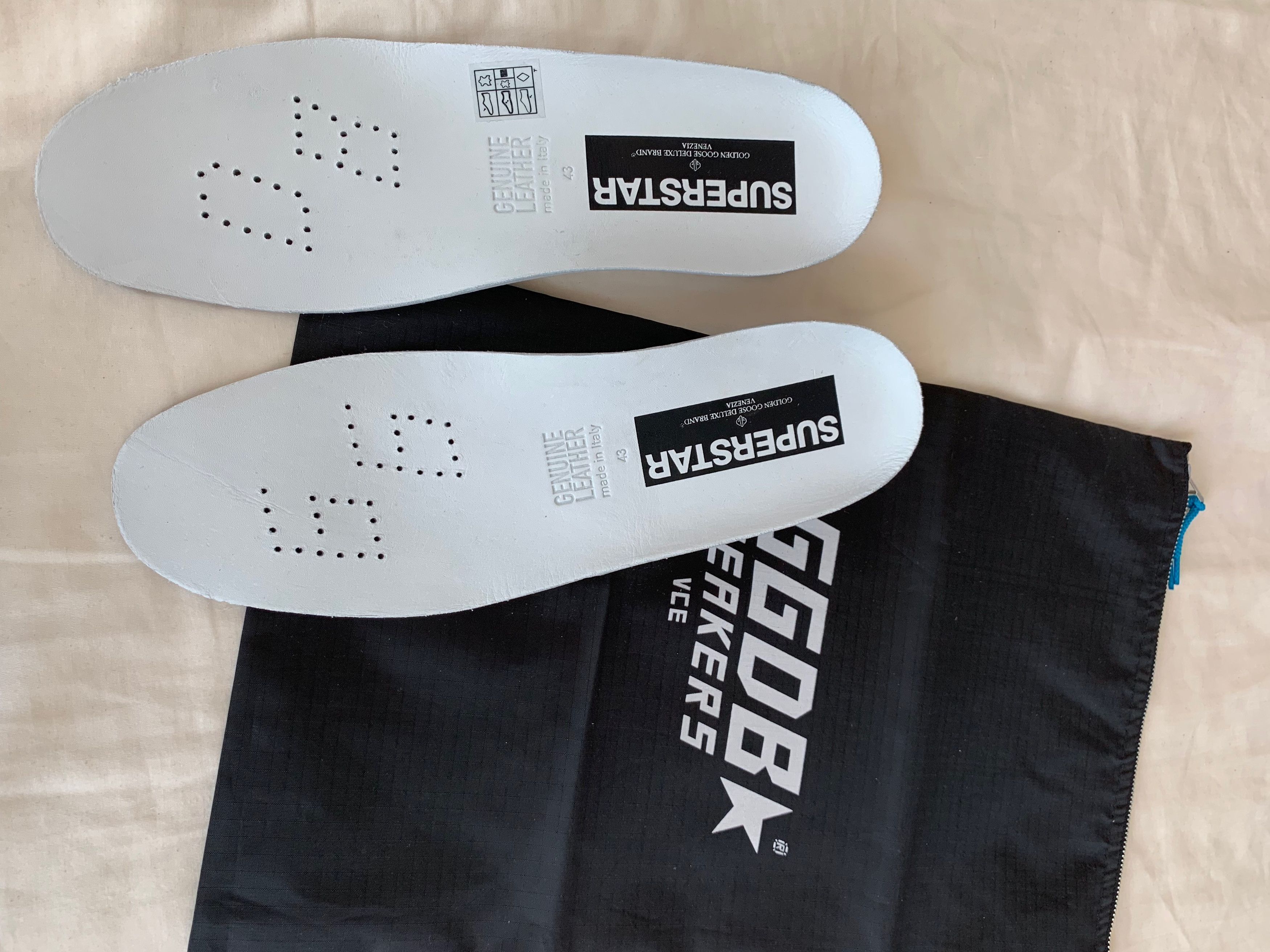 Golden Goose BRAND NEW Superstar Insoles Genuine Leather and Dustbag
