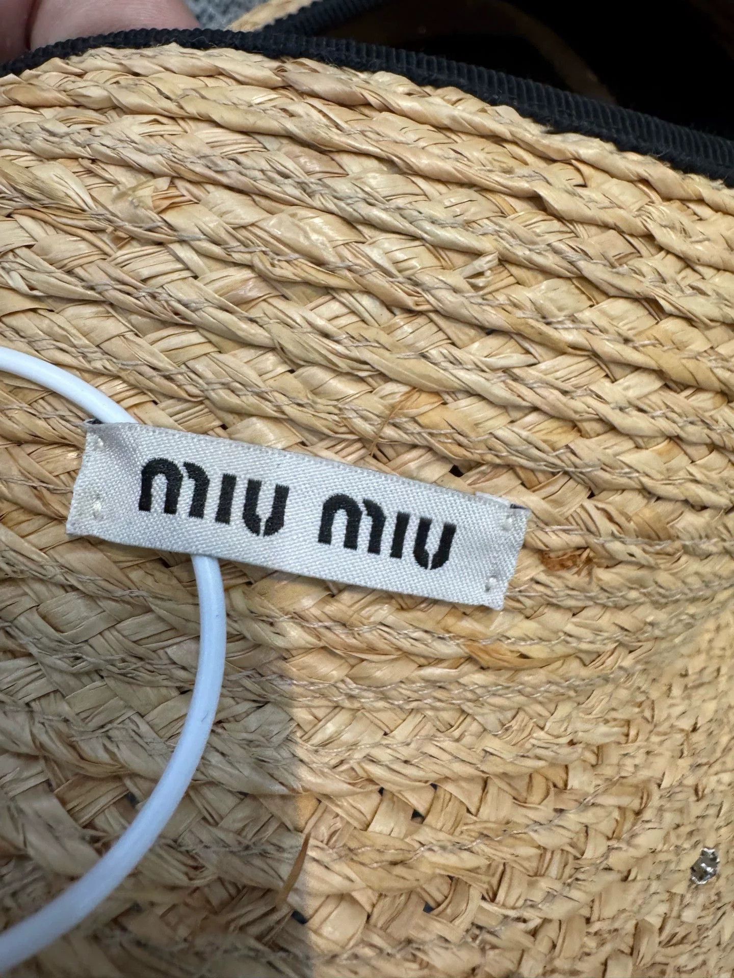 Miu Miu Miumiu Woven Straw Hat Size ONE SIZE - 2 Thumbnail