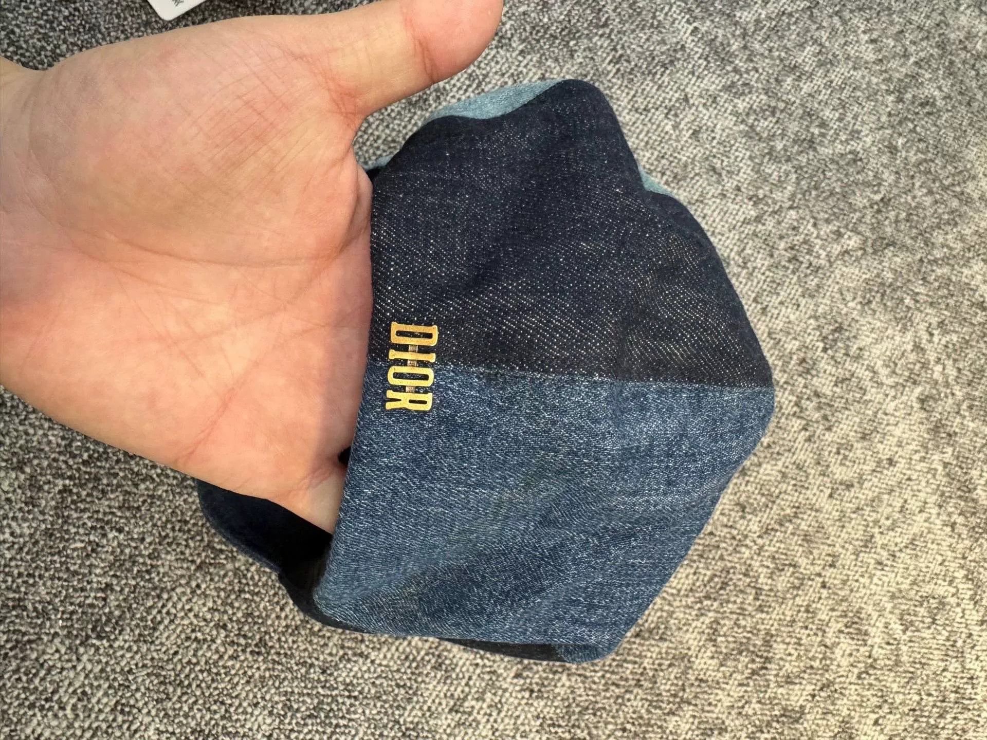 Dior Dior Denim Color Block Baseball Cap Size ONE SIZE - 3 Thumbnail