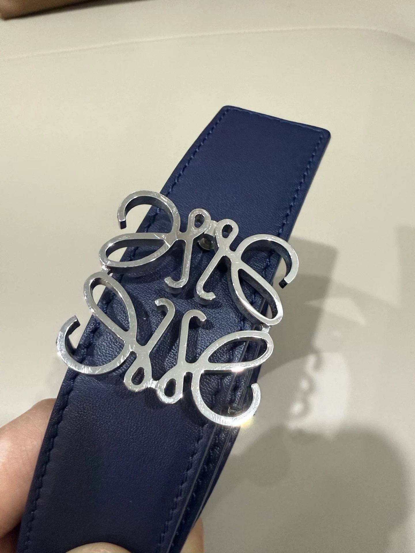 Loewe Loewe Reversible Belt Silver Anagram Buckle Size ONE SIZE - 2 Thumbnail