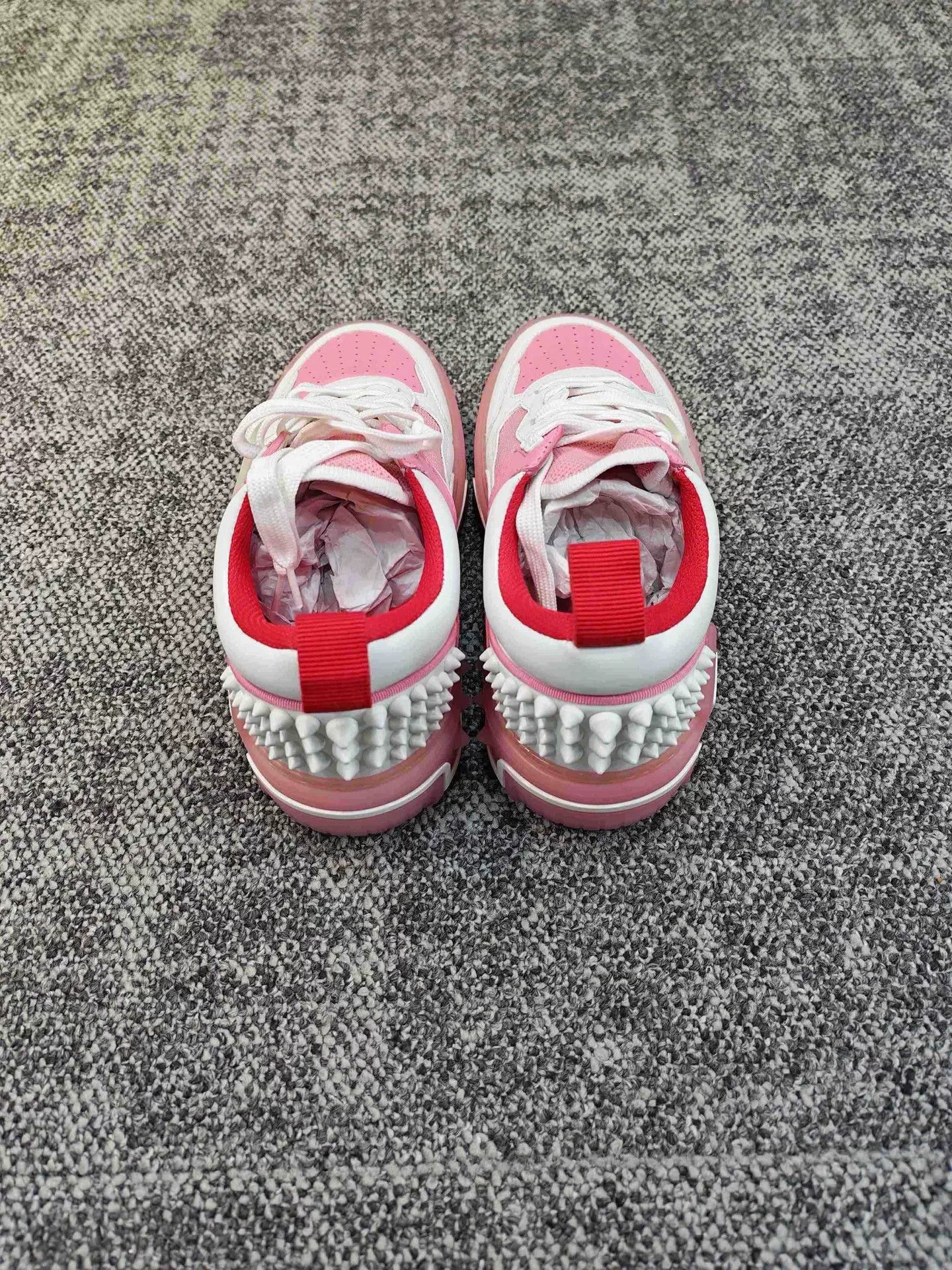 Christian Louboutin Christian Louboutin Red Sole Pink Sneakers Size US 5.5 / IT 35.5 - 5 Thumbnail