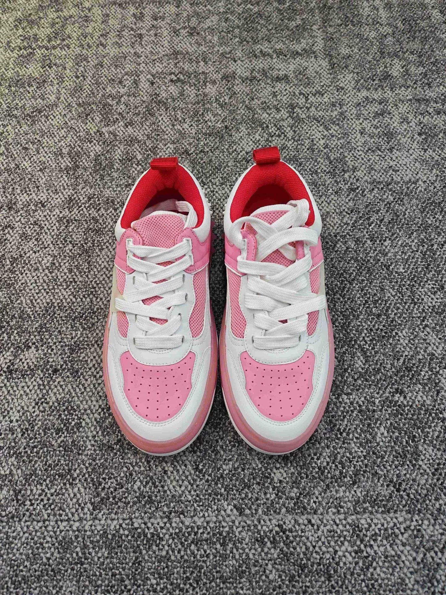 Christian Louboutin Christian Louboutin Red Sole Pink Sneakers Size US 5.5 / IT 35.5 - 6 Thumbnail