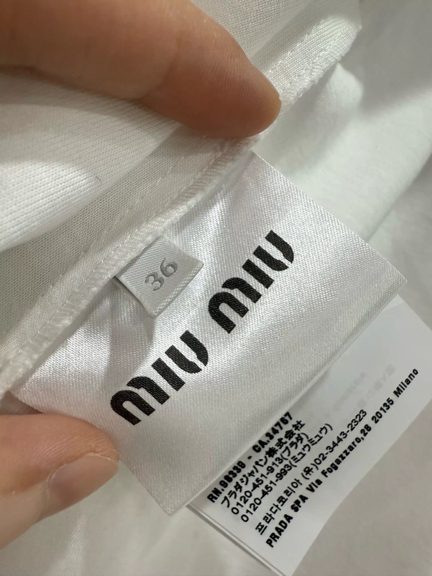 Miu Miu Miu Miu White Shirt Coat Size XS / US 0-2 / IT 36-38 - 4 Thumbnail