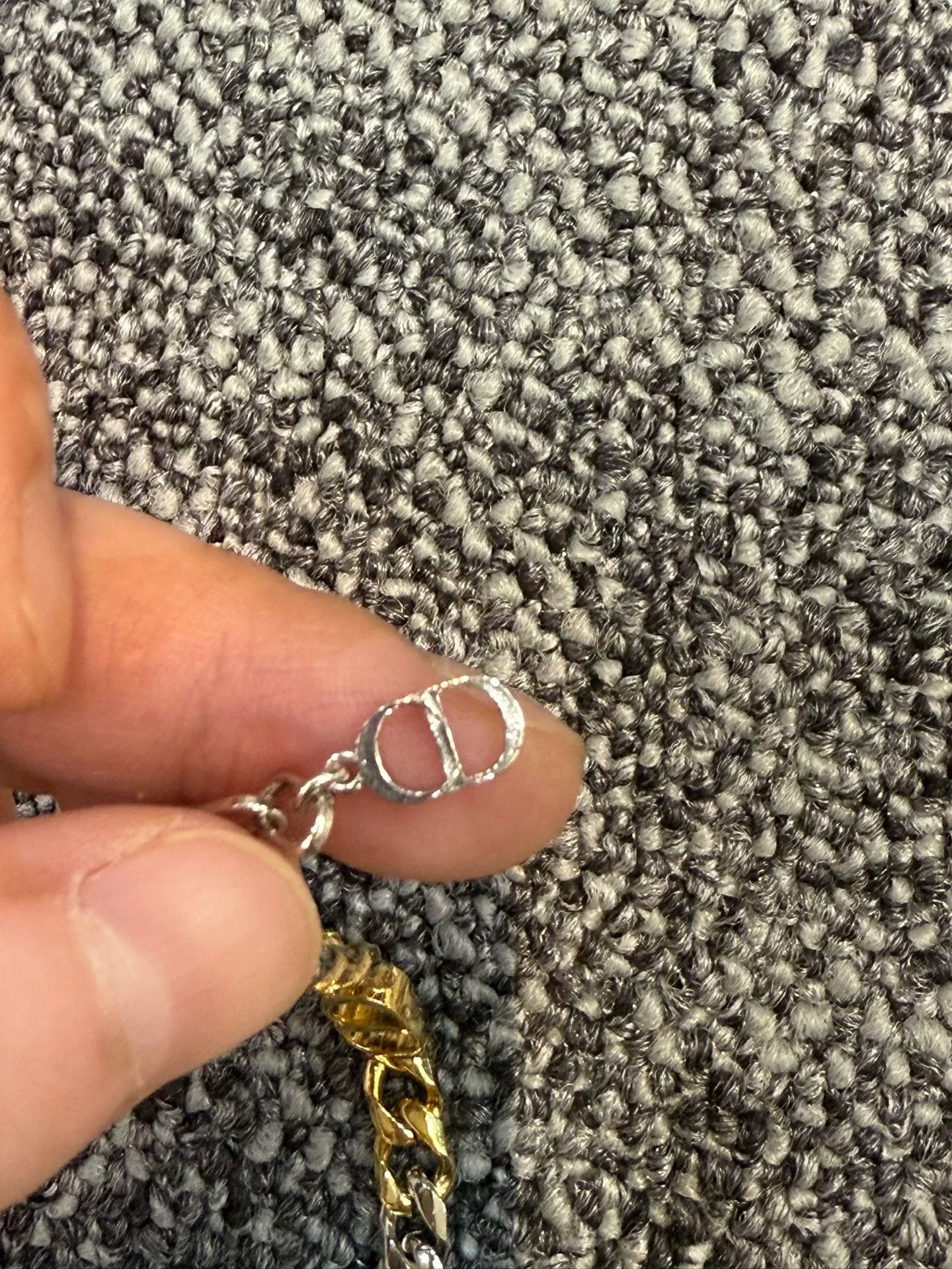 Dior Dior Gold Silver Color Necklace Size ONE SIZE - 4 Thumbnail