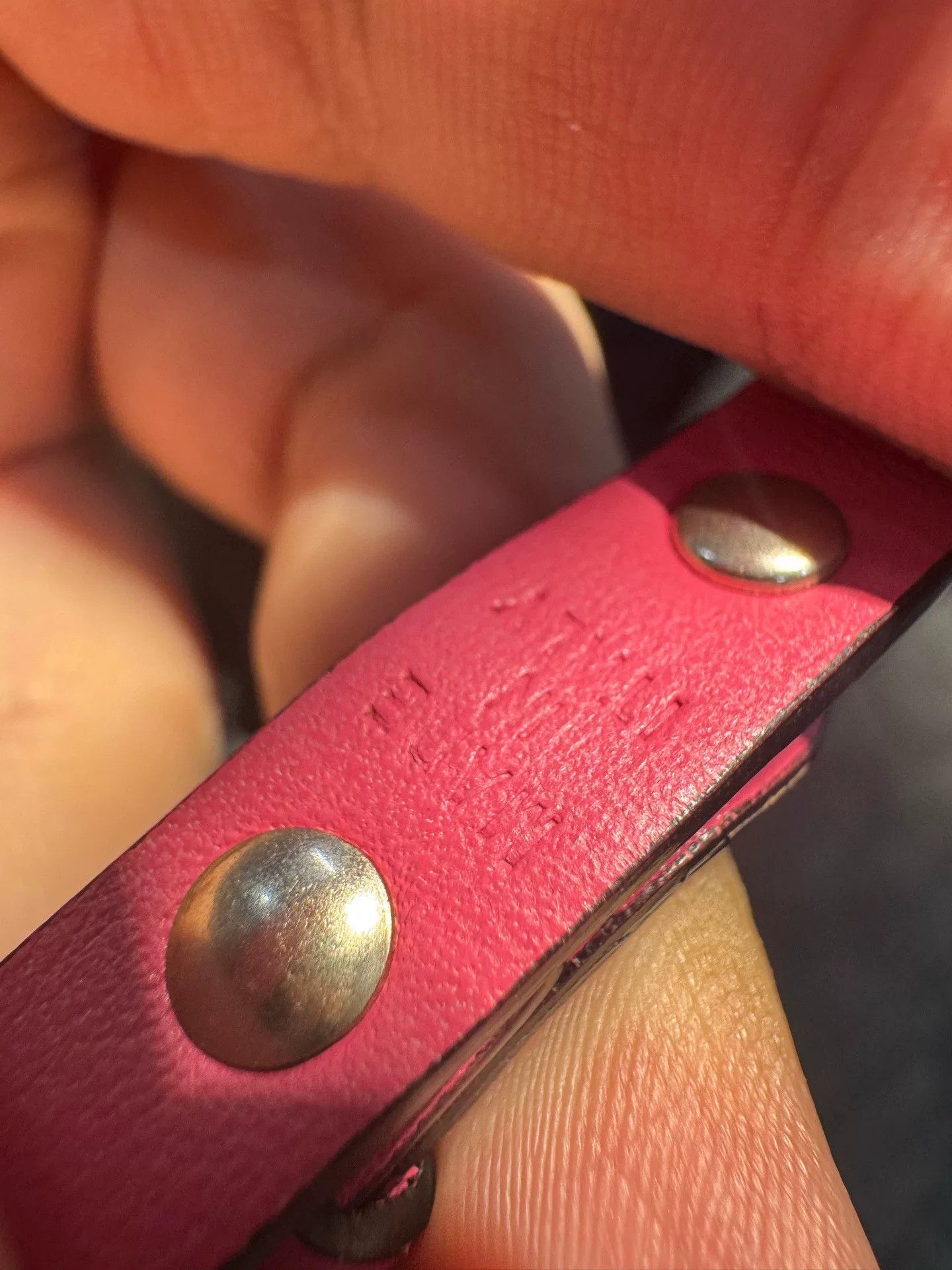 Valentino Valentino Red Rivet Leather Bracelet Size ONE SIZE - 2 Thumbnail
