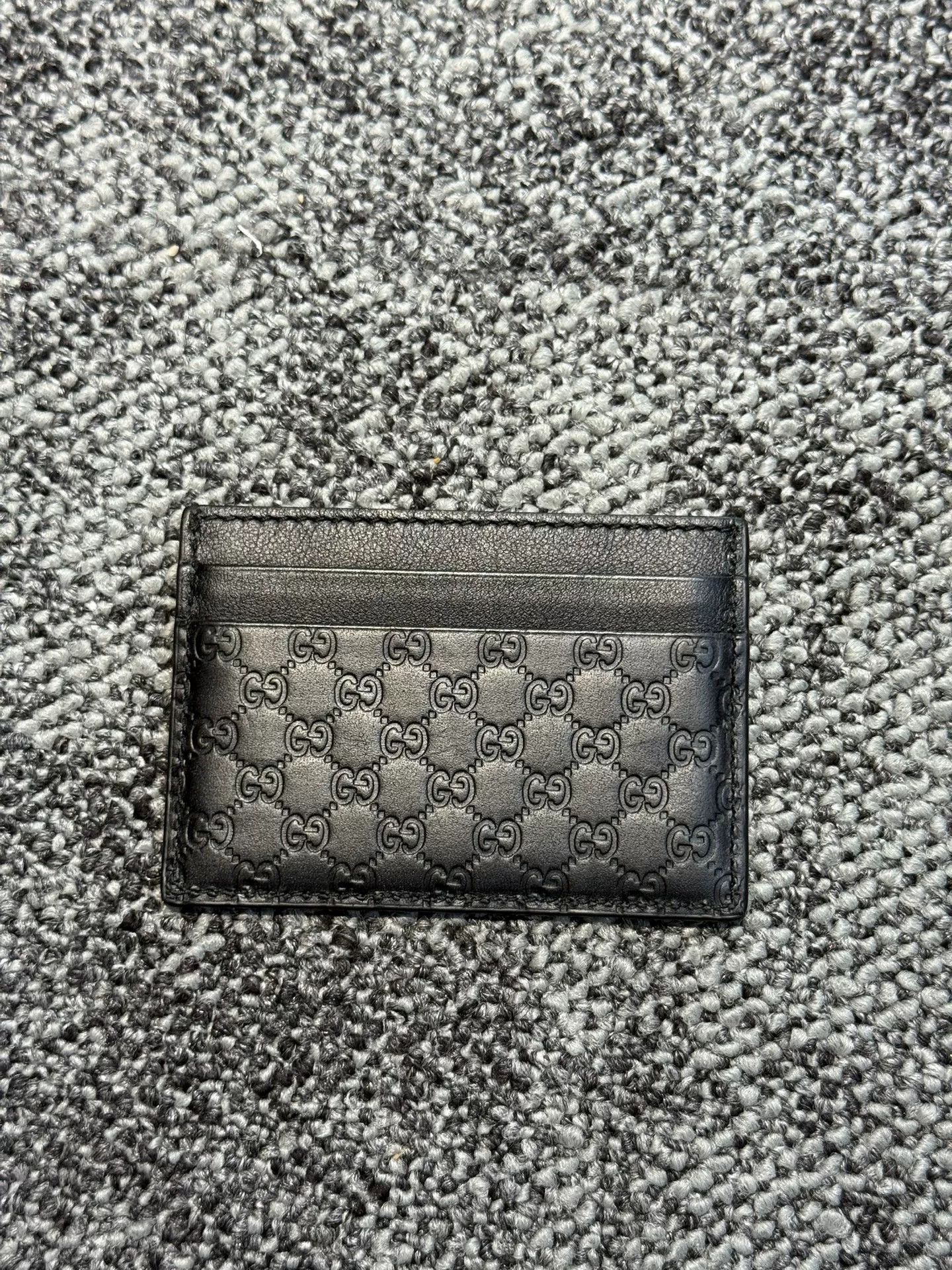 Gucci Gucci Black Leather GG Card Case Size ONE SIZE - 2 Thumbnail