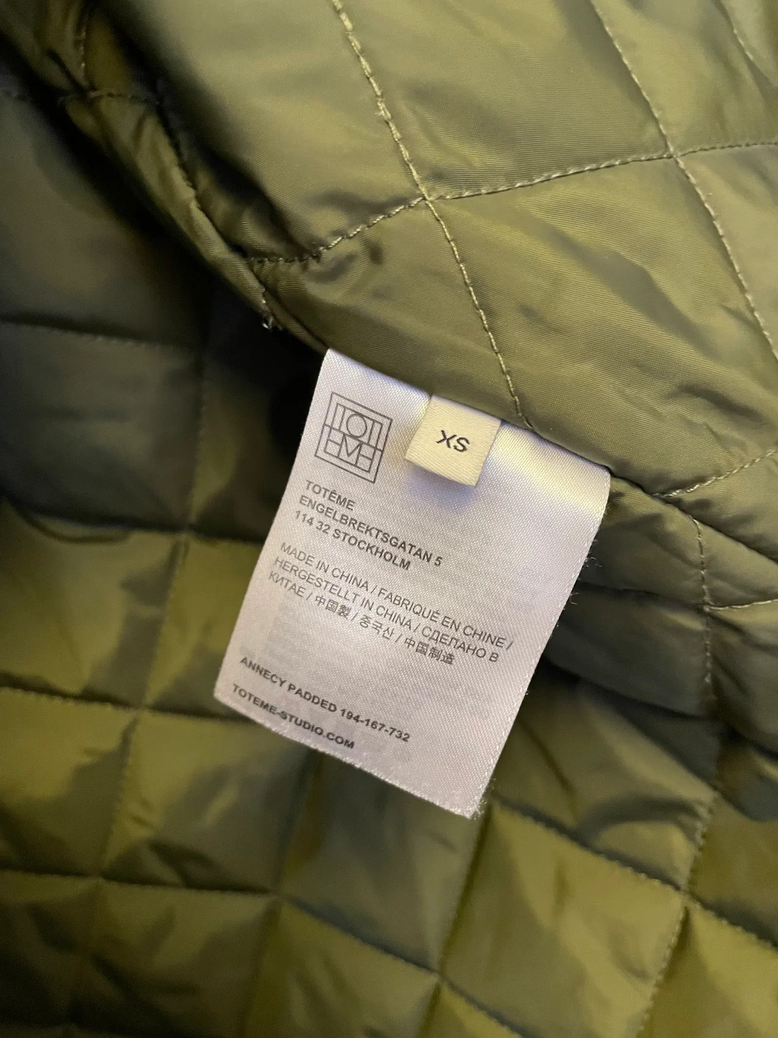 Toteme Toteme Signature Quilted Coat Coat Size XS / US 0-2 / IT 36-38 - 4 Thumbnail