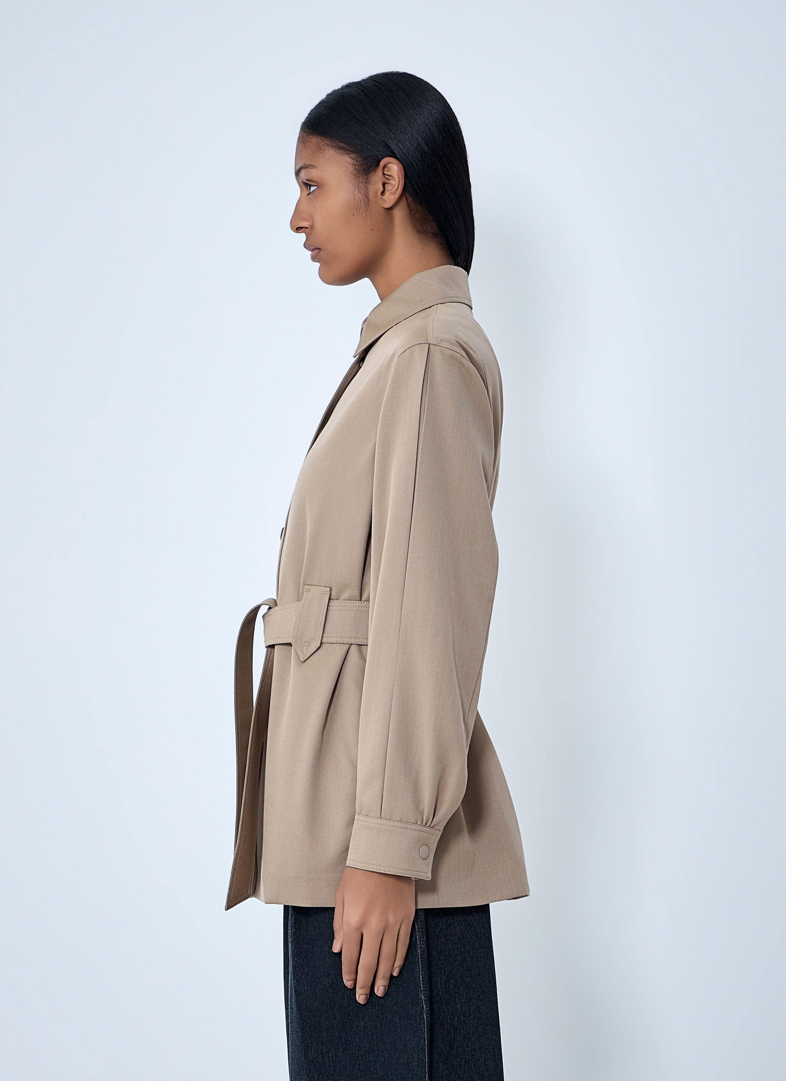 Max Mara Belted Button-Down Shirt Size M / US 6-8 / IT 42-44 - 3 Thumbnail