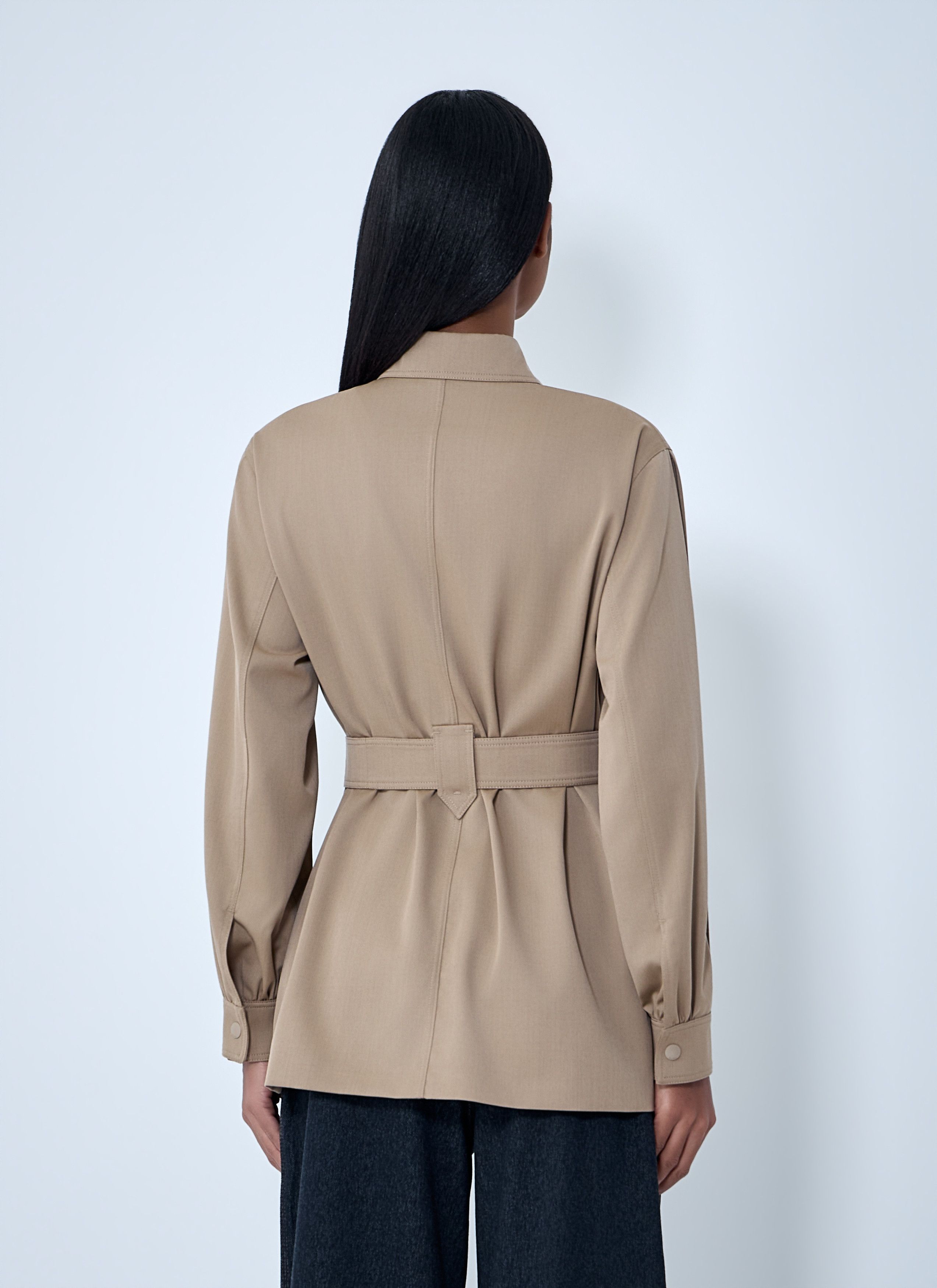 Max Mara Belted Button-Down Shirt Size M / US 6-8 / IT 42-44 - 4 Thumbnail