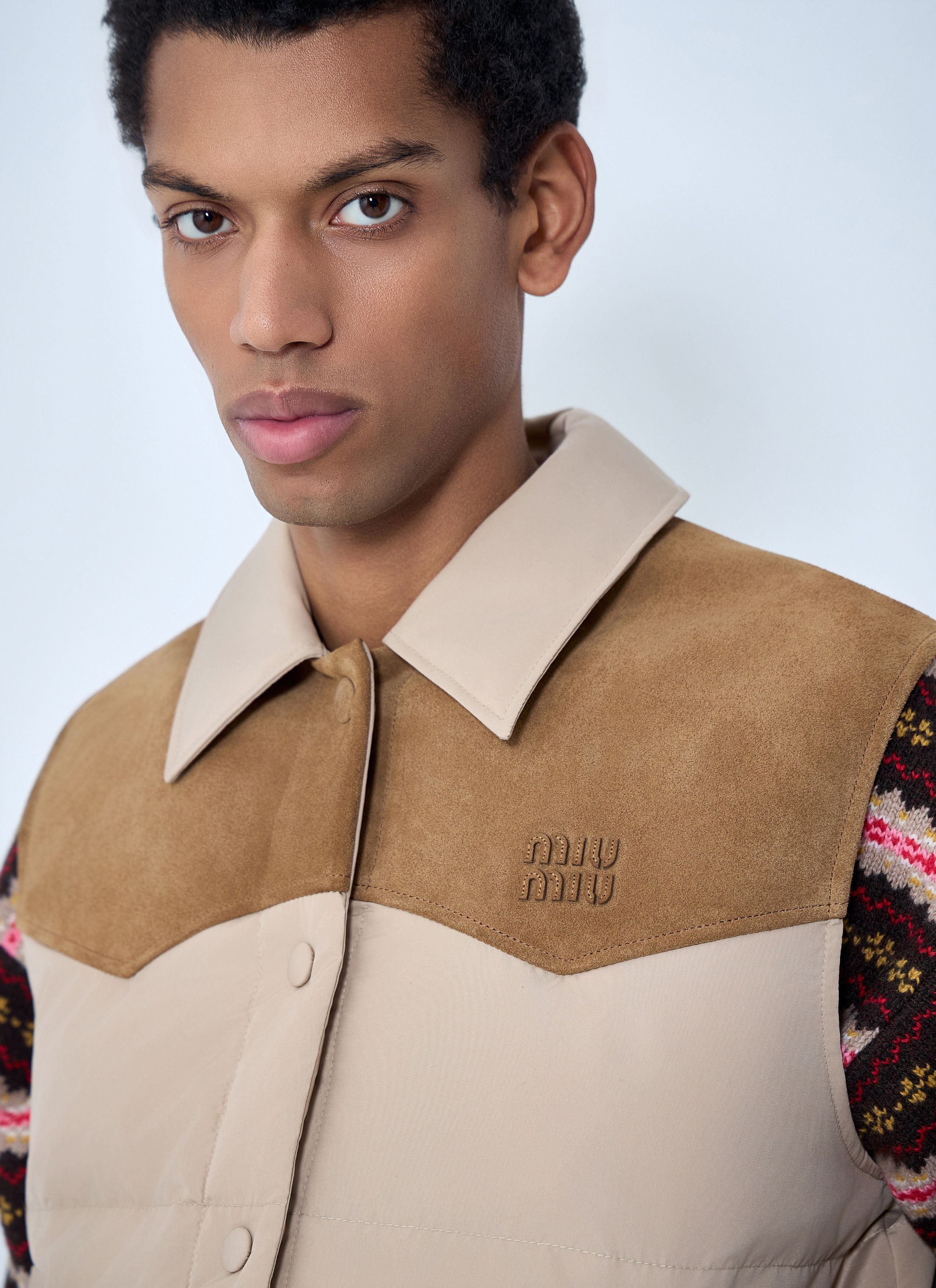 Miu Miu Padded Suede Yoke Vest Size US L / EU 52-54 / 3 - 5 Thumbnail