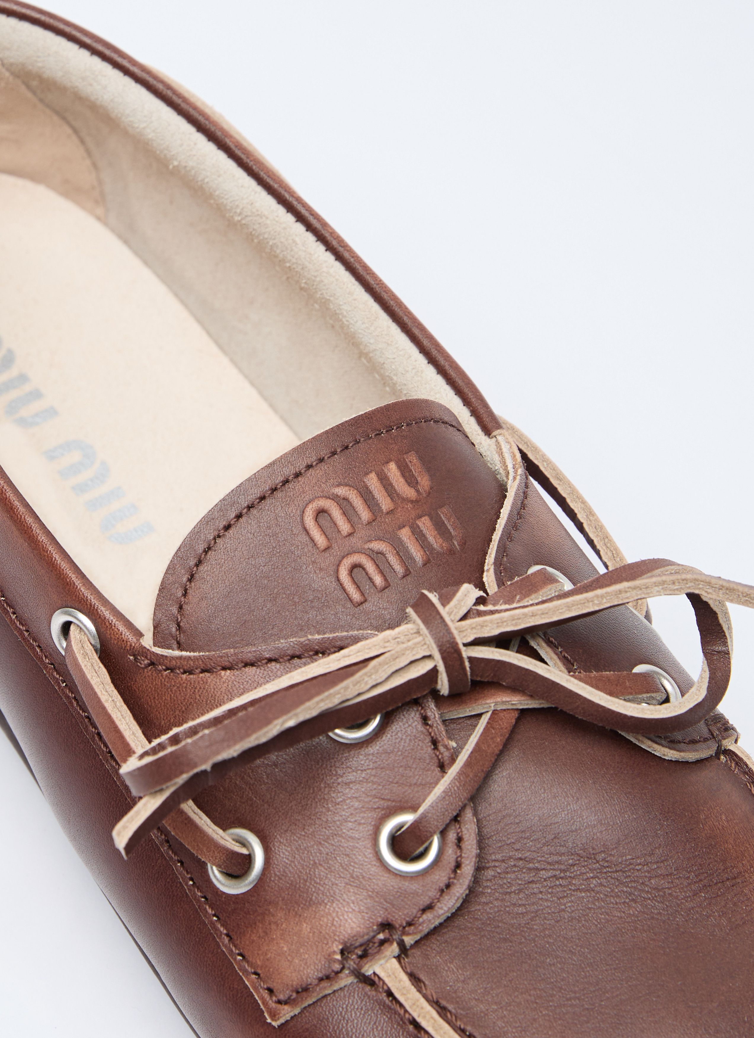 Miu Miu Lace-Up Loafers Size US 8 / IT 38 - 2 Thumbnail