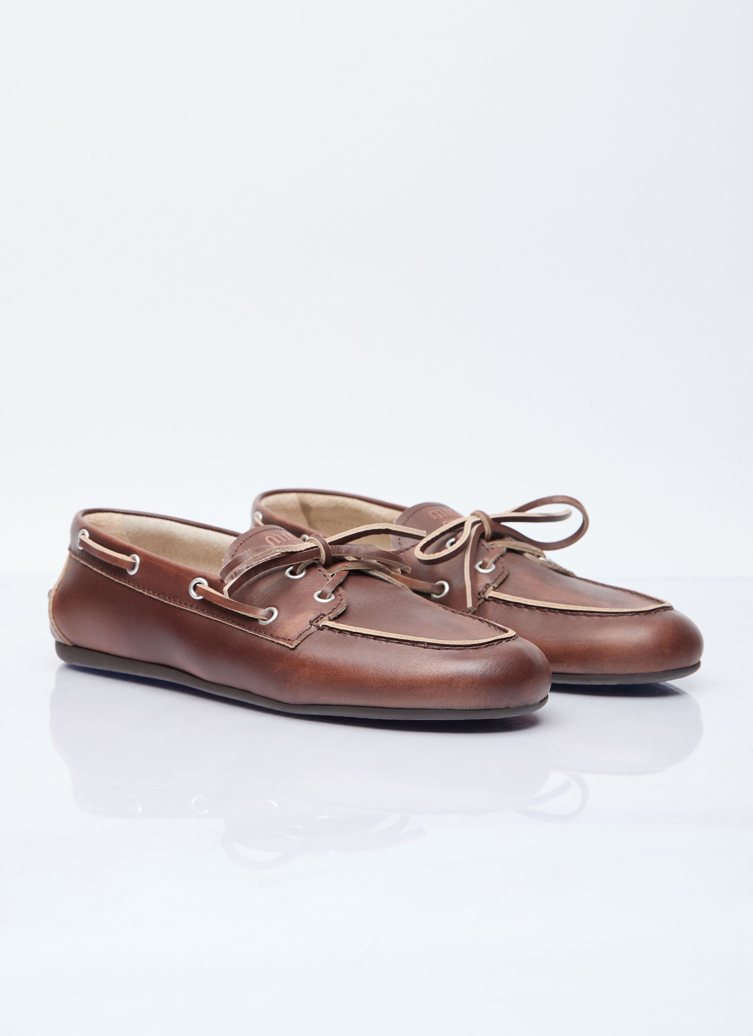 Miu Miu Lace-Up Loafers Size US 8 / IT 38 - 3 Thumbnail