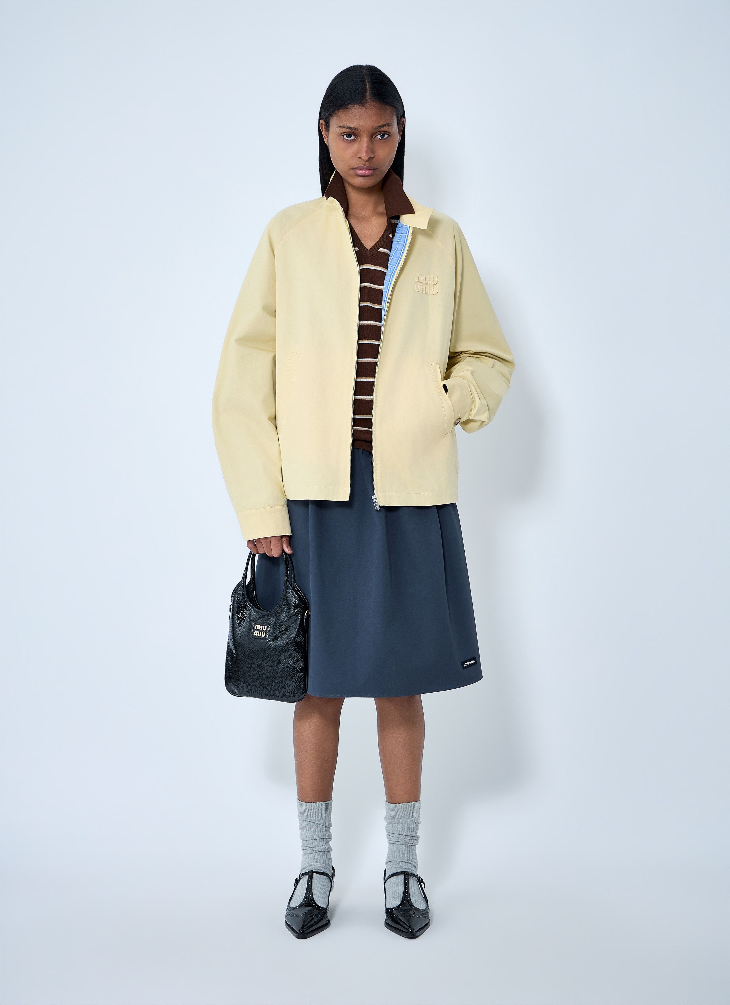 Miu Miu High-Neck Zip Jacket Size M / US 6-8 / IT 42-44 - 2 Thumbnail