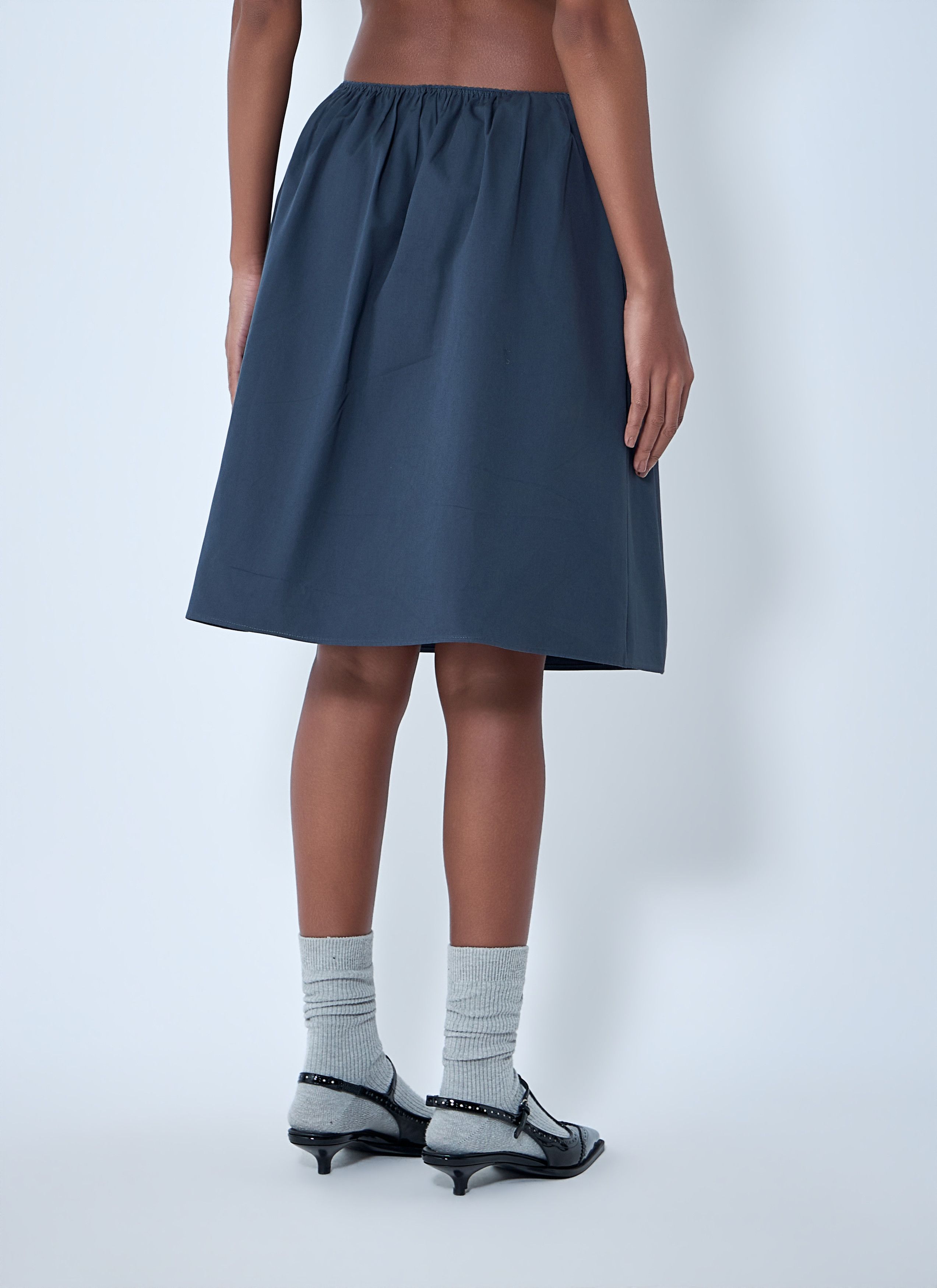 Miu Miu Elasticated Waist A-Line Skirt Size 28" / US 6 / IT 42 - 4 Thumbnail