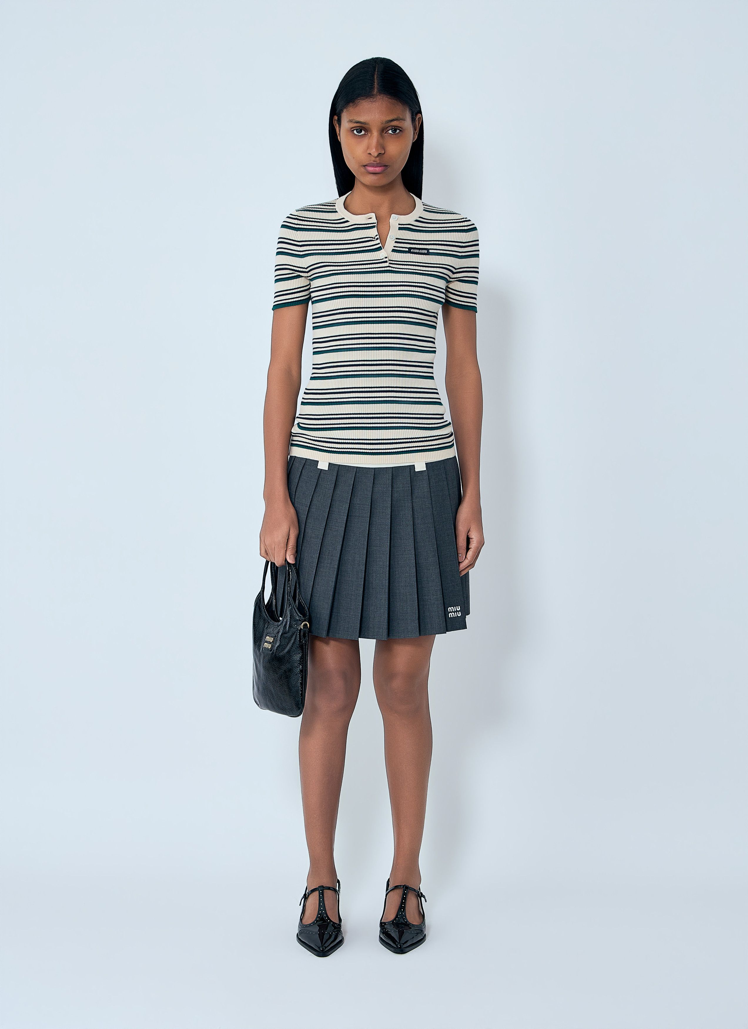 Miu Miu Stripes T-Shirt Size M / US 6-8 / IT 42-44 - 2 Thumbnail