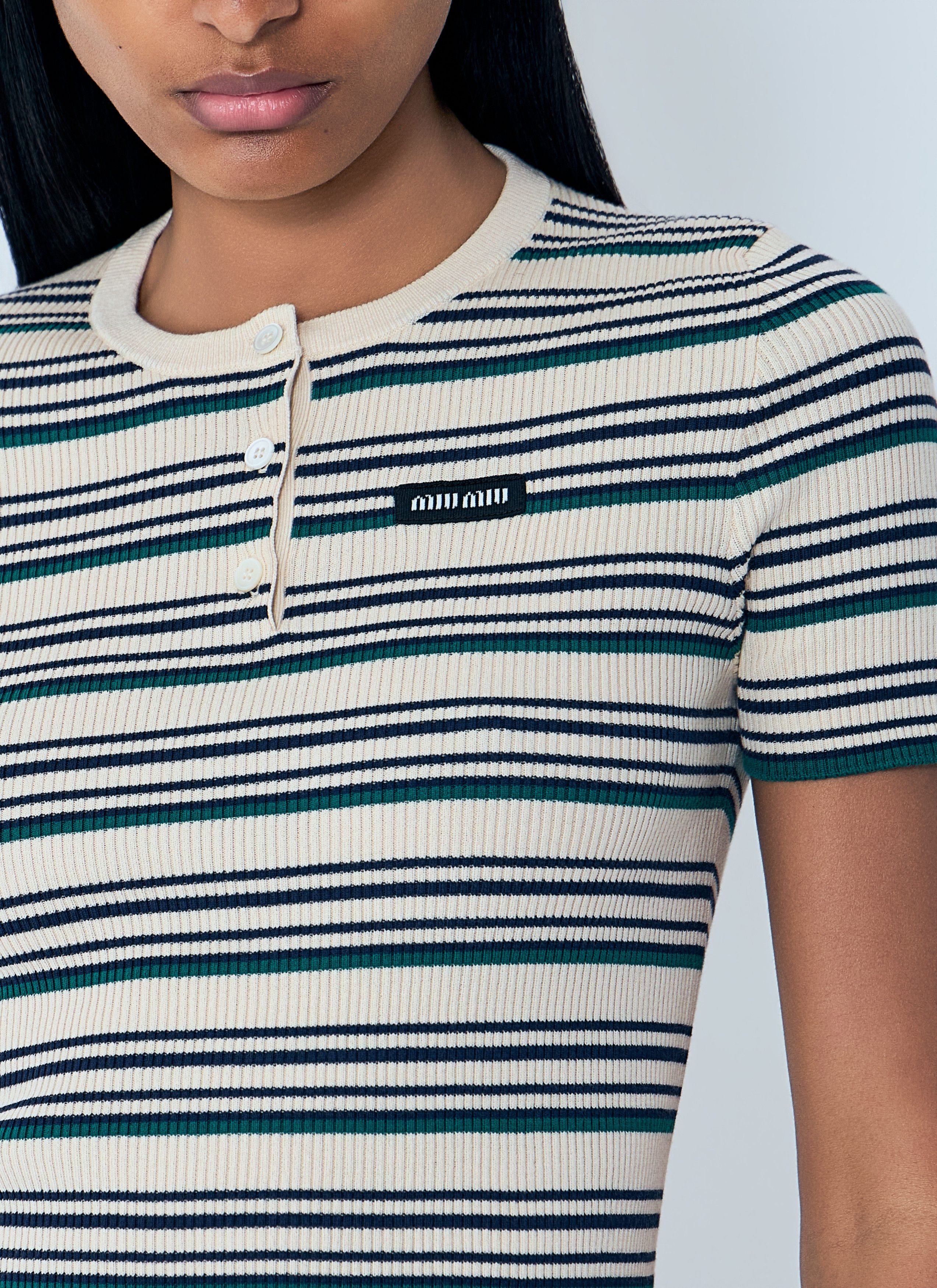 Miu Miu Stripes T-Shirt Size M / US 6-8 / IT 42-44 - 5 Thumbnail