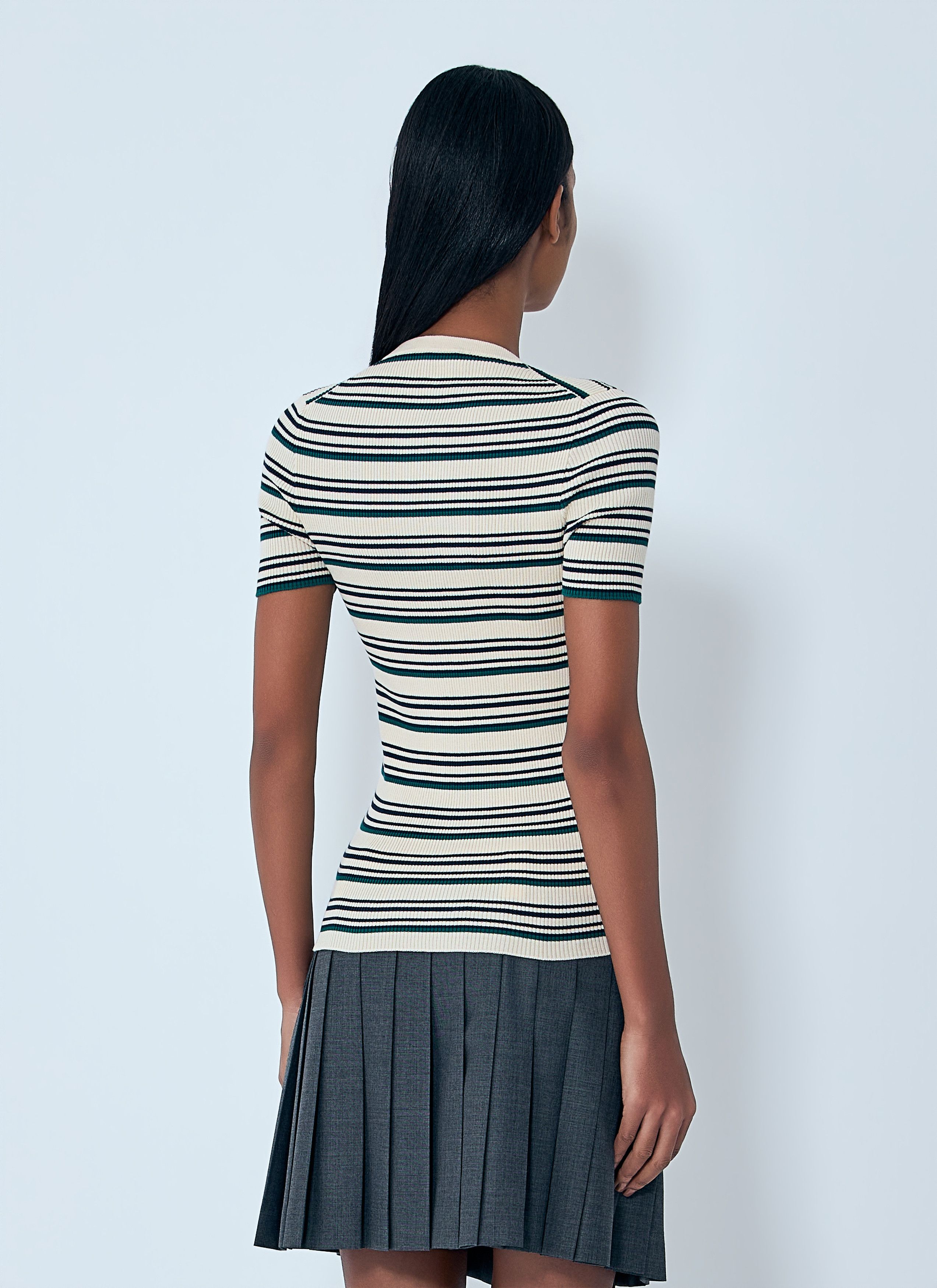 Miu Miu Stripes T-Shirt Size M / US 6-8 / IT 42-44 - 4 Thumbnail