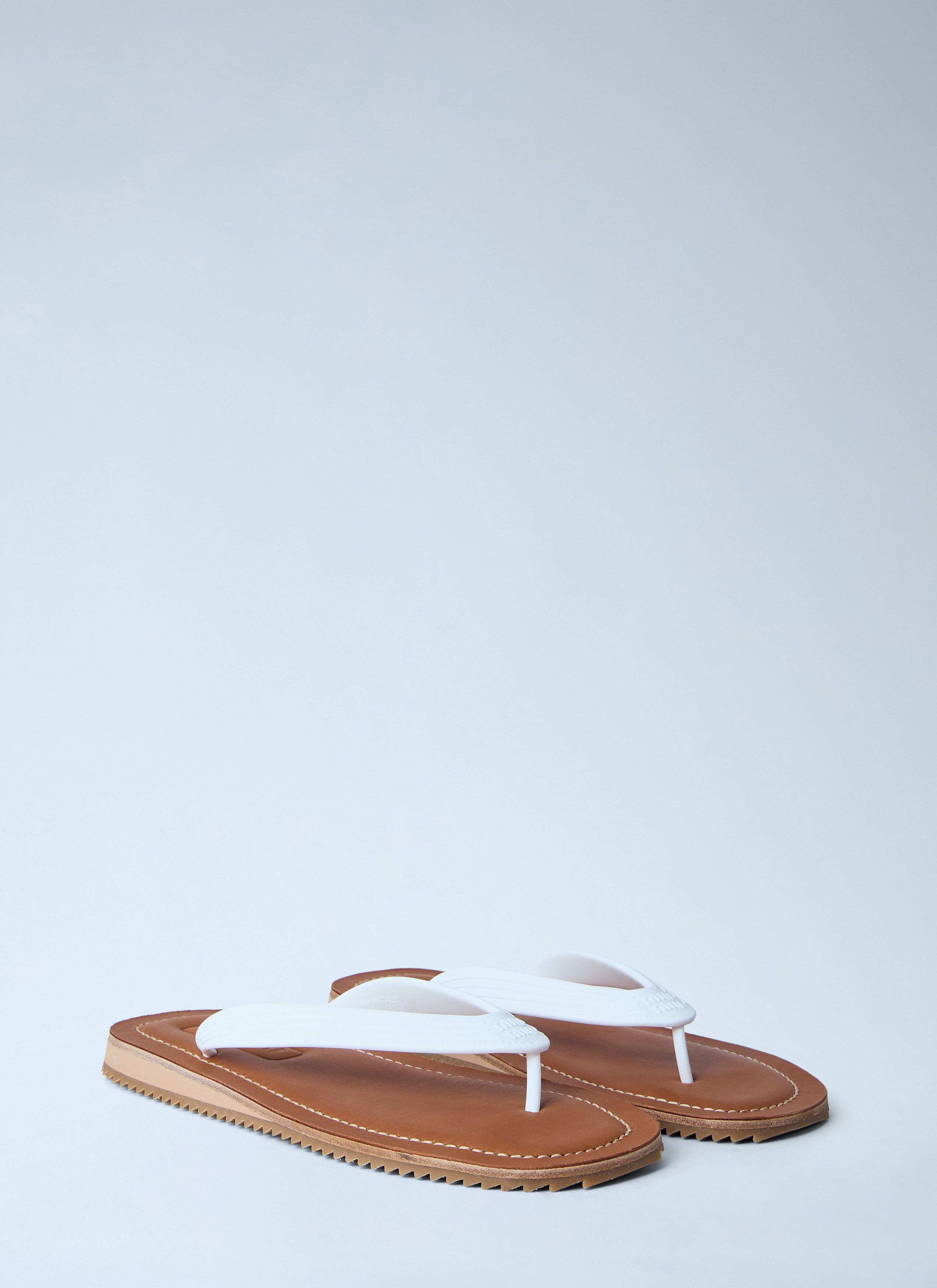 Miu Miu Leather Sole Flip-Flops Size US 6 / IT 36 - 2 Thumbnail