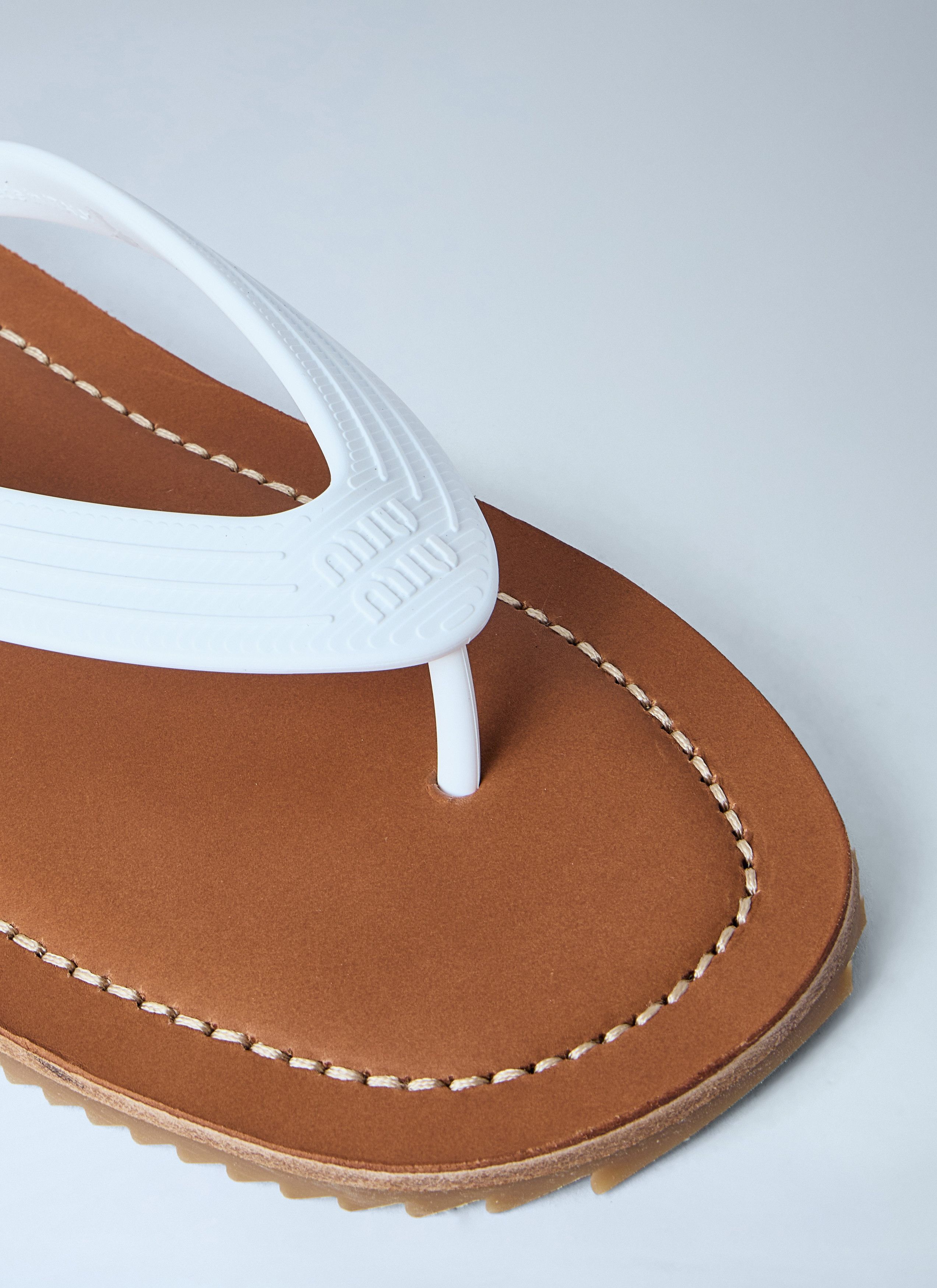Miu Miu Leather Sole Flip-Flops Size US 6 / IT 36 - 3 Thumbnail