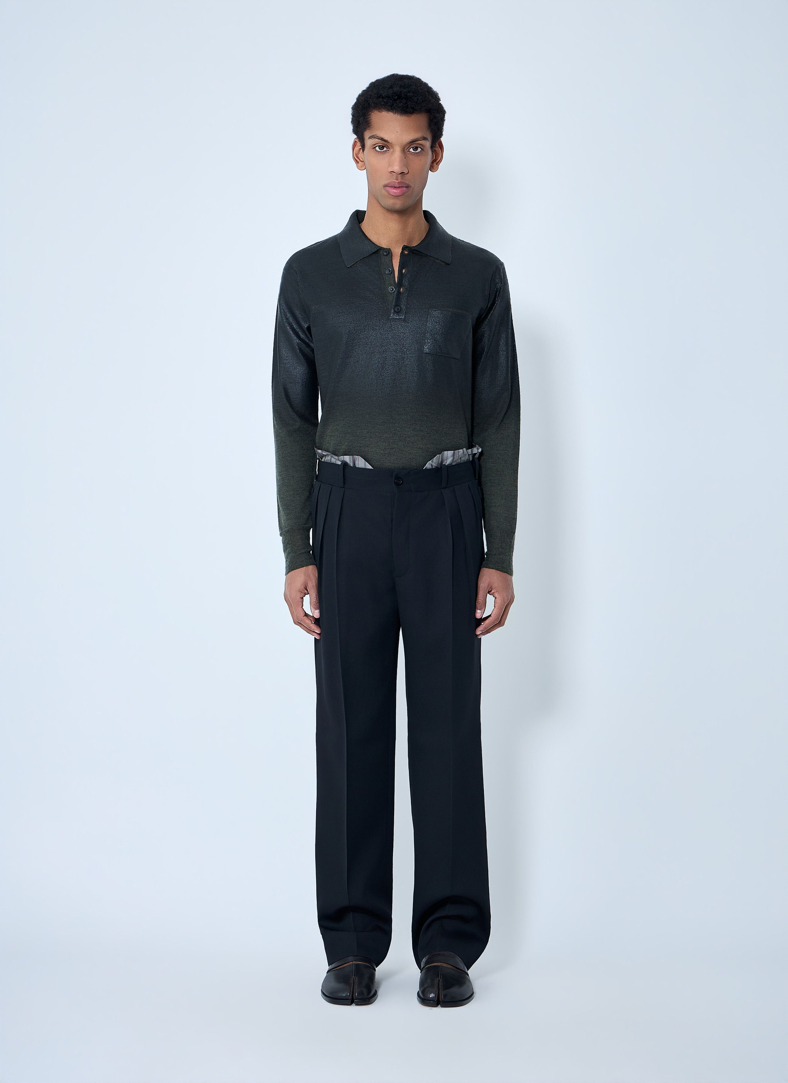 Maison Margiela Long Sleeve Polo Shirt Size US M / EU 48-50 / 2 - 2 Thumbnail
