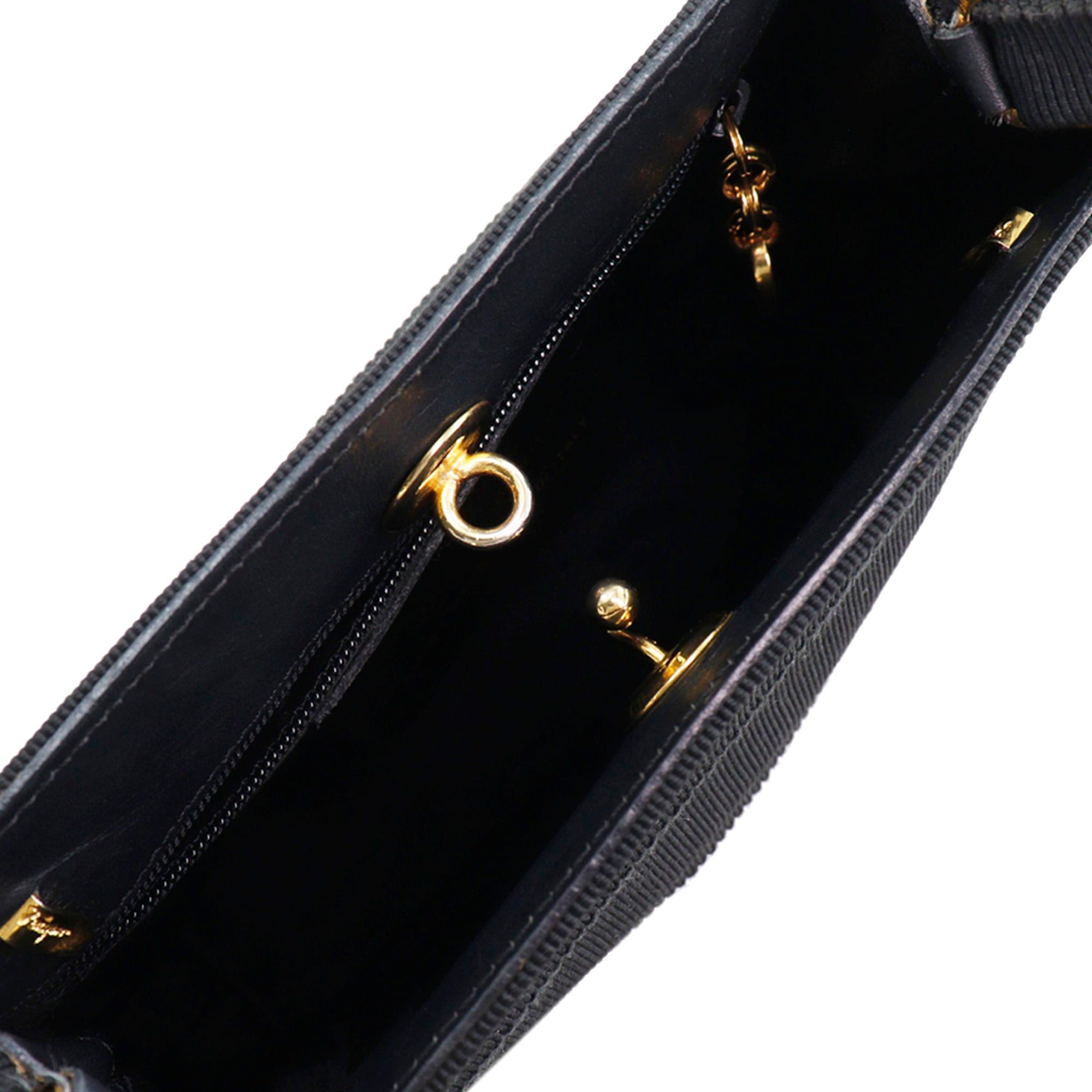 Salvatore Ferragamo Nylon Tiered Grosgrain Vara Satchel Size ONE SIZE - 4 Thumbnail