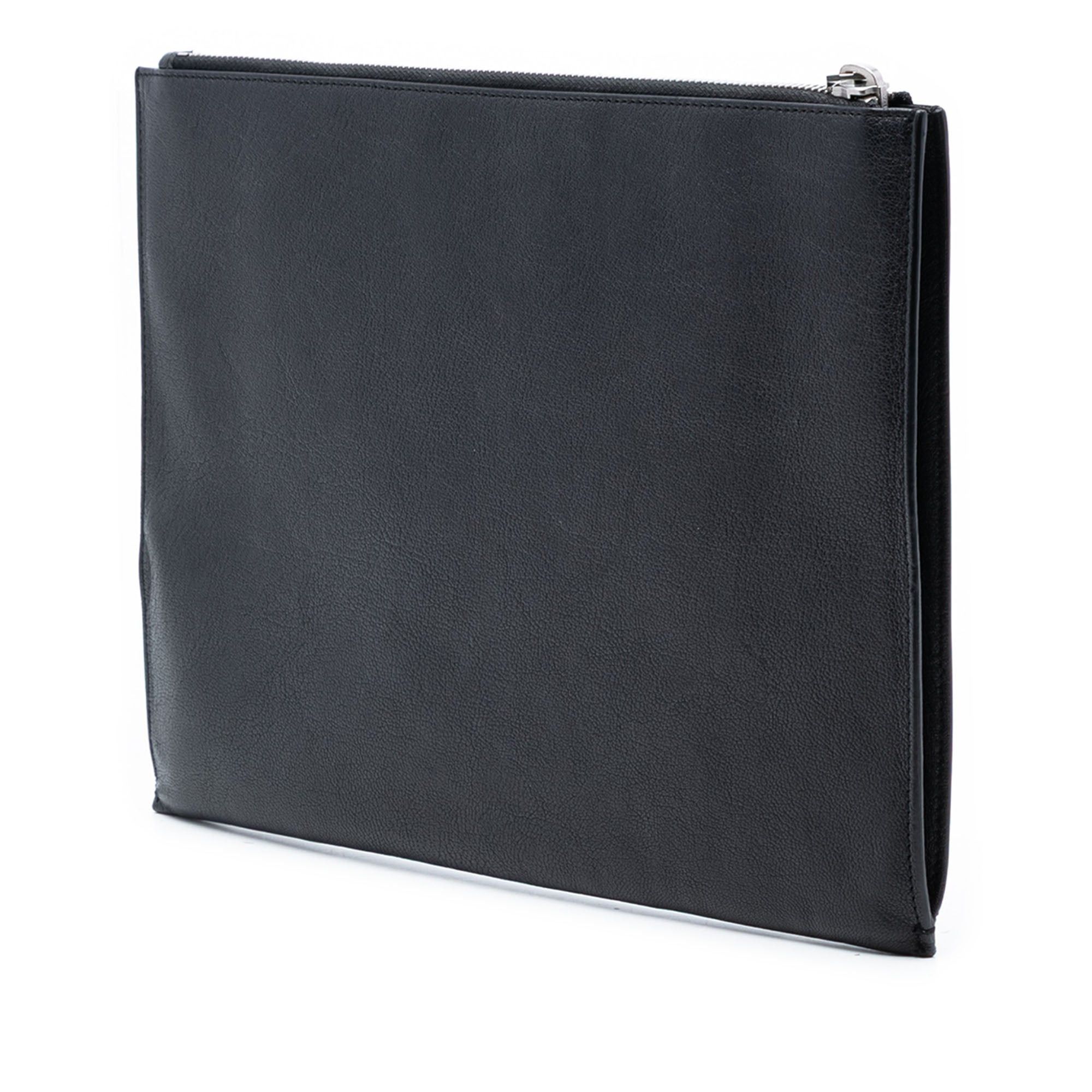Saint Laurent Paris Leather Star Rider Tablet Pouch Size ONE SIZE - 2 Thumbnail