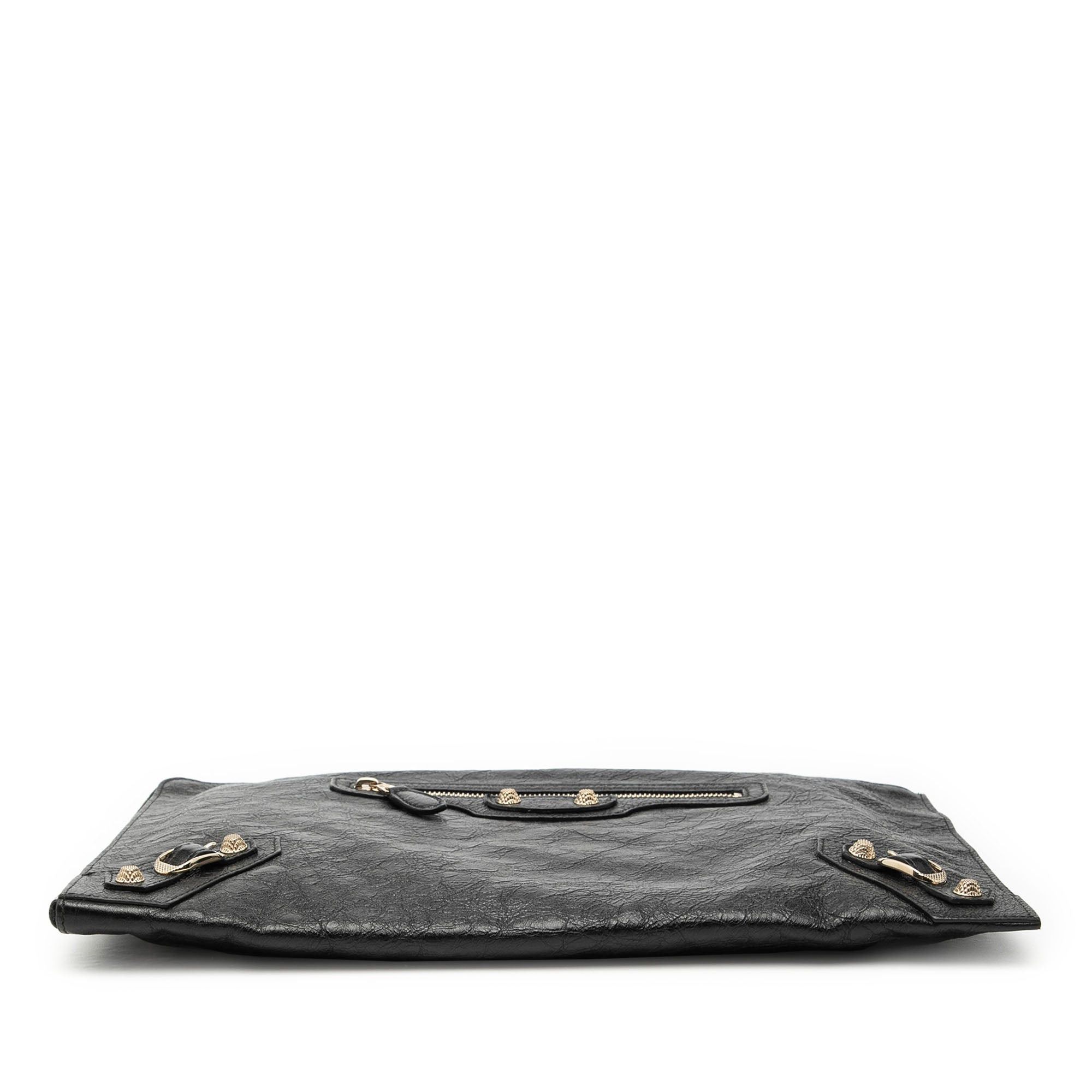 Balenciaga Lambskin Motocross Giant 12 Zip Around Flat Clutch Size ONE SIZE - 3 Thumbnail