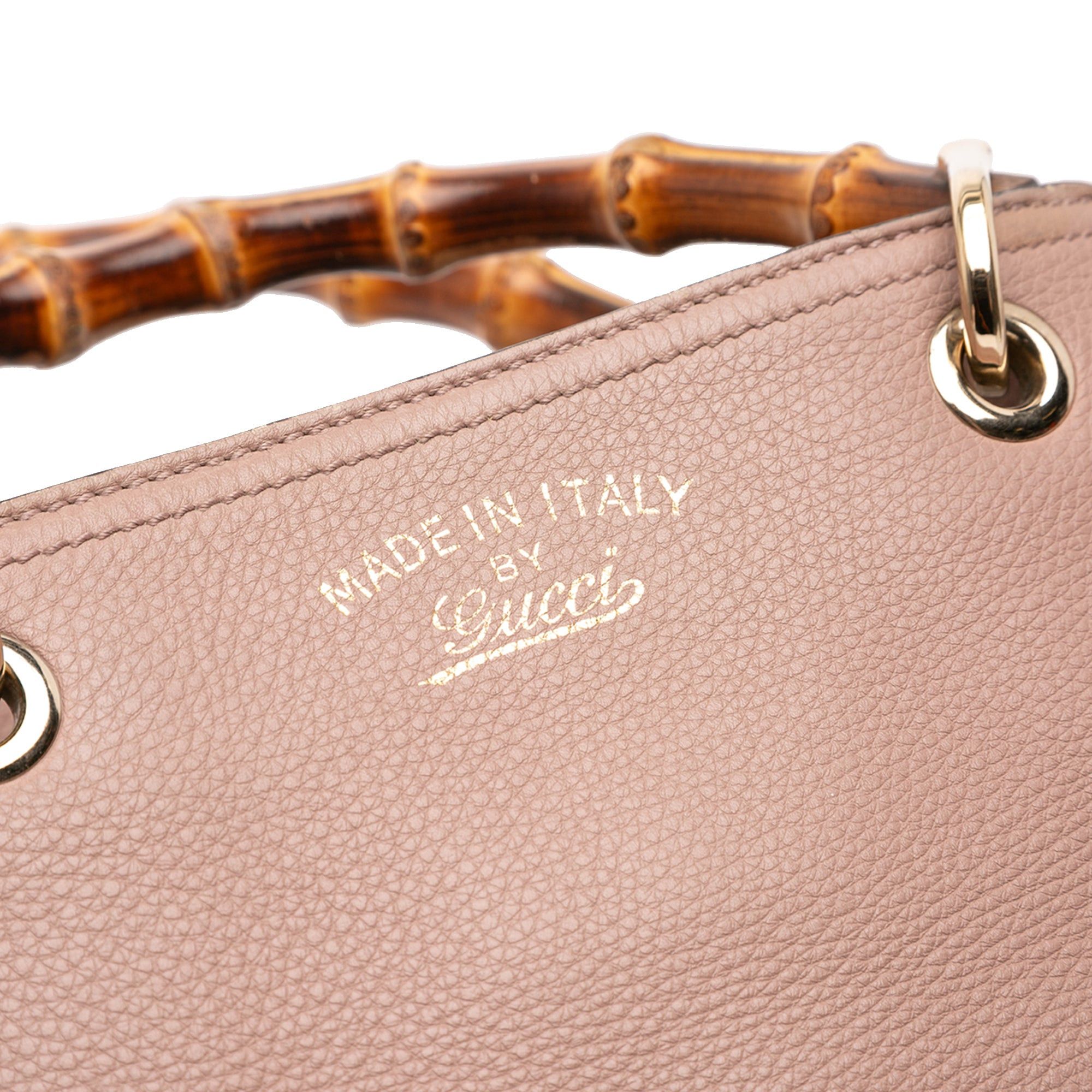 Gucci Small Calfskin Bamboo Shopper Satchel Size ONE SIZE - 7 Thumbnail