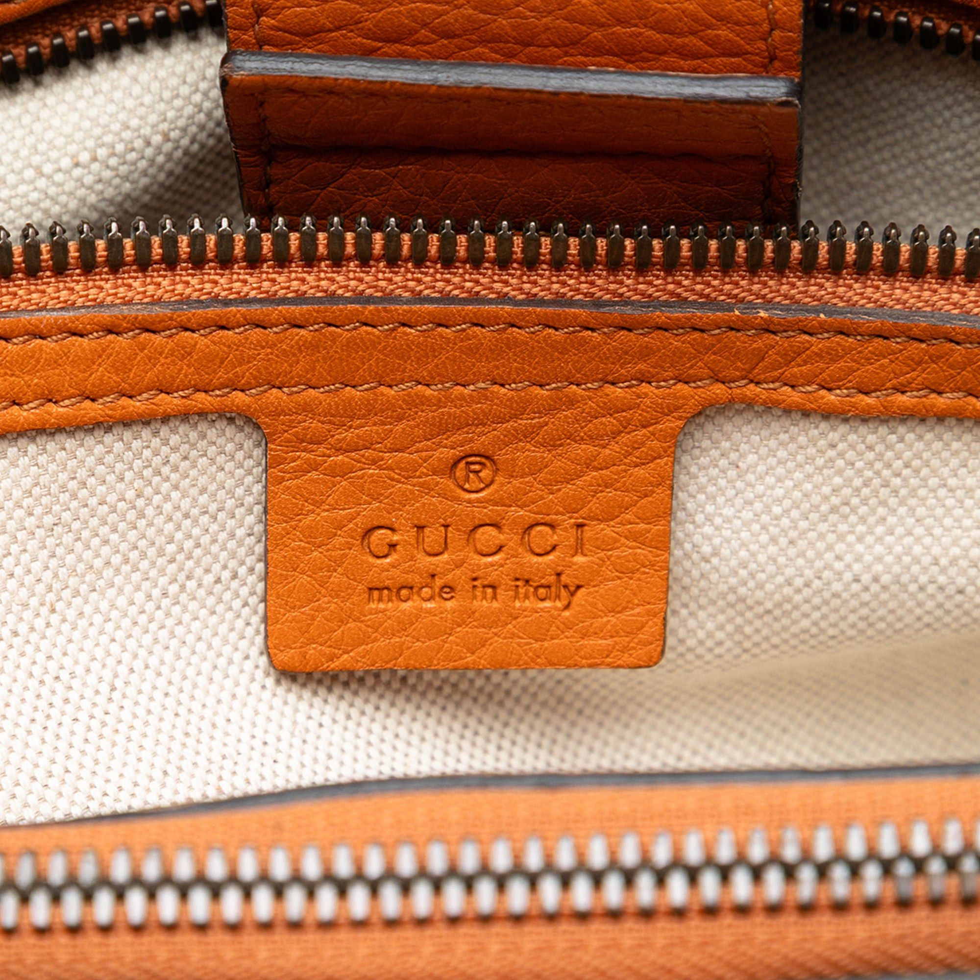 Gucci Medium Calfskin Bamboo Shopper Satchel Size ONE SIZE - 5 Thumbnail