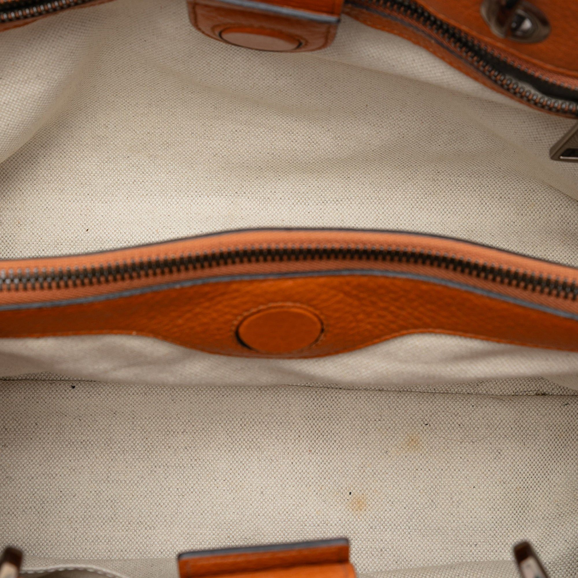 Gucci Medium Calfskin Bamboo Shopper Satchel Size ONE SIZE - 4 Thumbnail