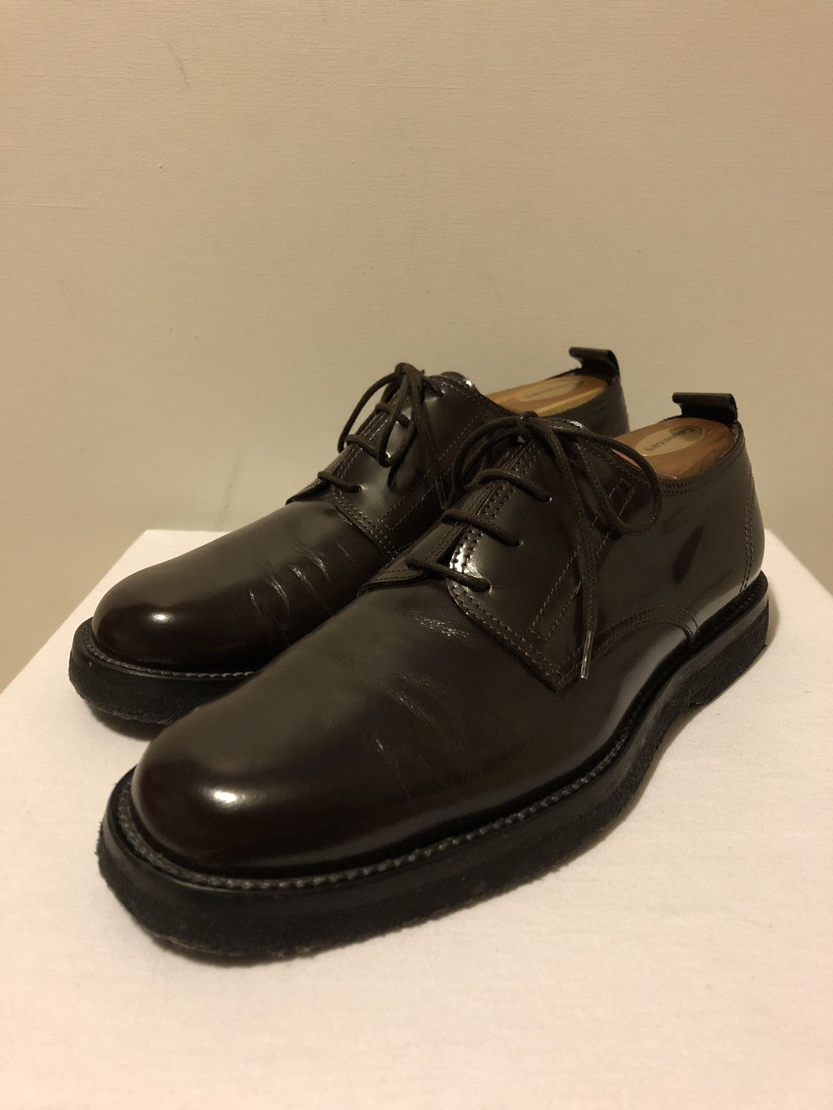 Marni MARNI Crepe Sole Brown Leather Derby Shoes Grailed