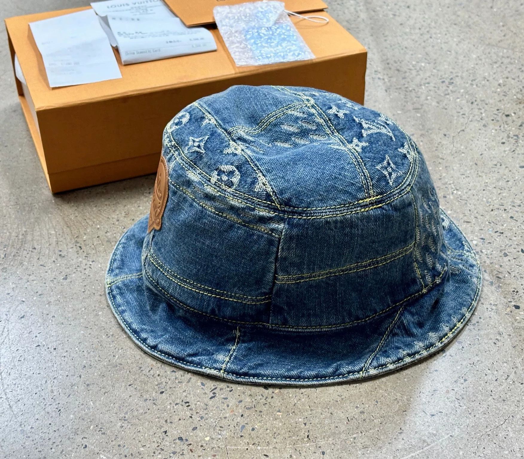 Louis Vuitton LV Nigo Denim Monogram Bucket Hat Size ONE SIZE - 6 Thumbnail