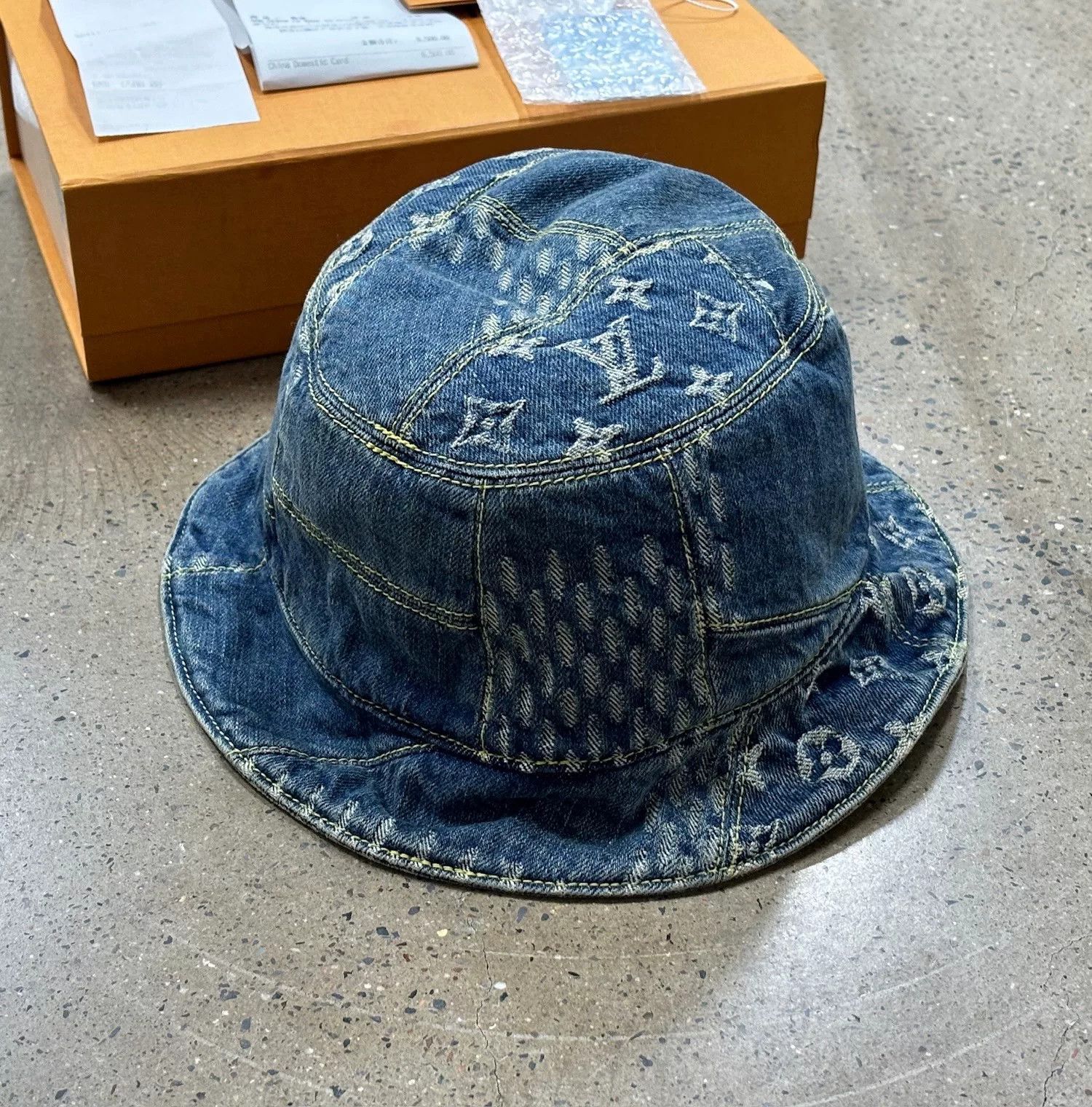 Louis Vuitton LV Nigo Denim Monogram Bucket Hat Size ONE SIZE - 5 Thumbnail