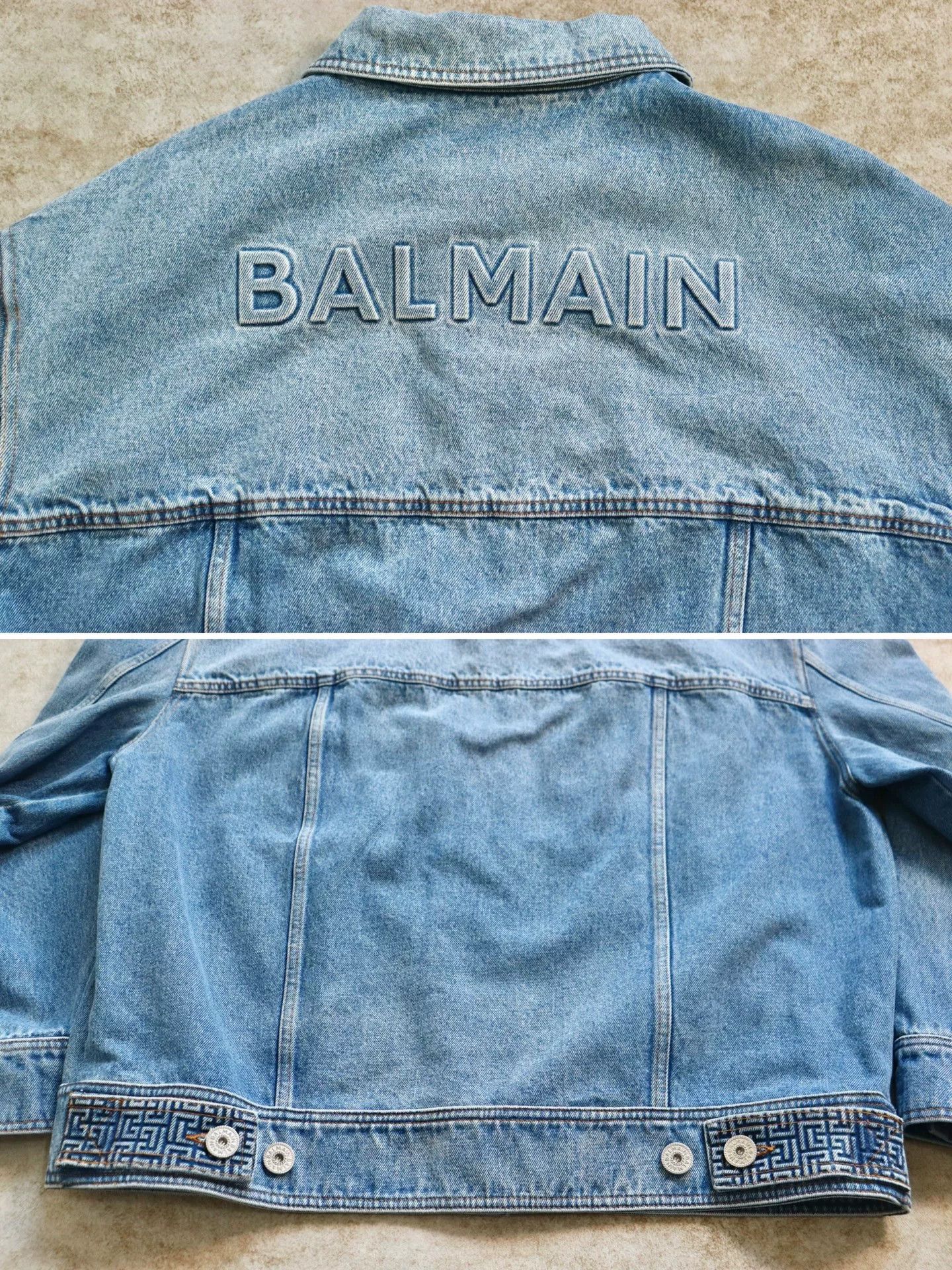 Balmain Balmain 23ss Relief Logo Denim Jacket Size US M / EU 48-50 / 2 - 8 Thumbnail