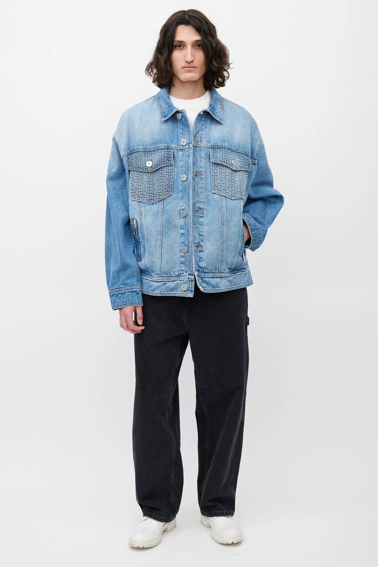 Balmain Balmain 23ss Relief Logo Denim Jacket Size US M / EU 48-50 / 2 - 4 Thumbnail
