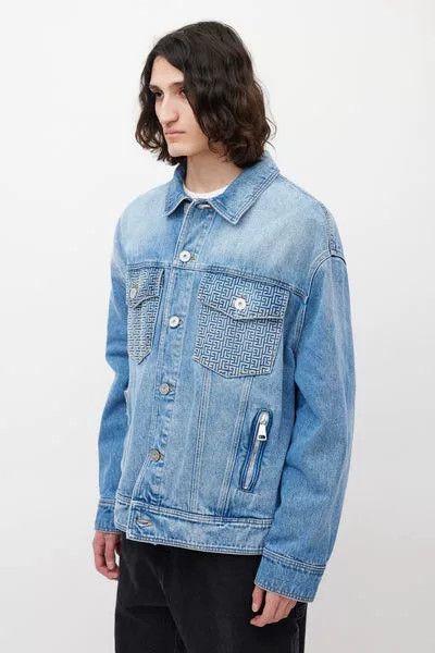 Balmain Balmain 23ss Relief Logo Denim Jacket Size US M / EU 48-50 / 2 - 3 Thumbnail