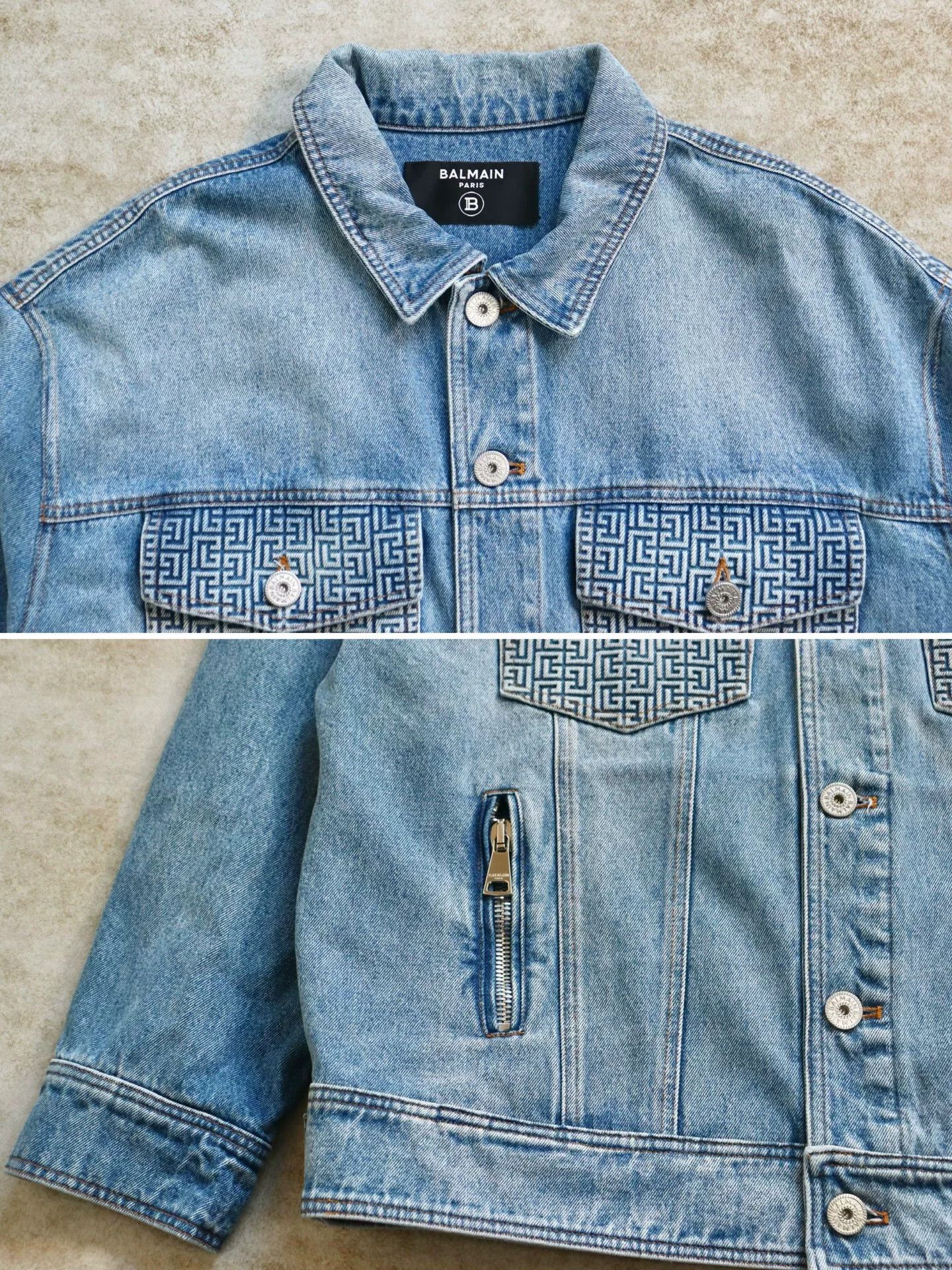 Balmain Balmain 23ss Relief Logo Denim Jacket Size US M / EU 48-50 / 2 - 6 Thumbnail