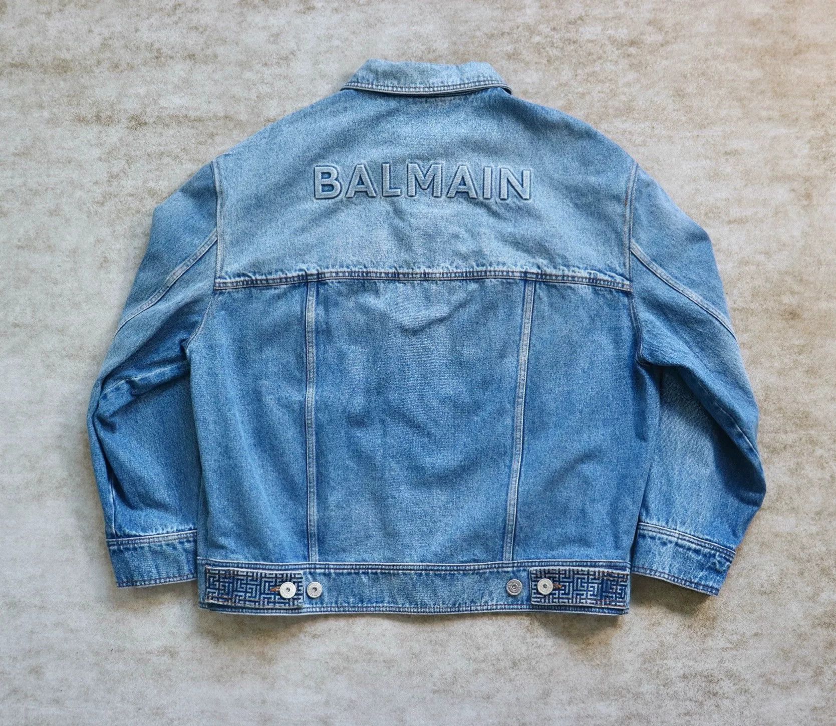 Balmain Balmain 23ss Relief Logo Denim Jacket Size US M / EU 48-50 / 2 - 2 Thumbnail
