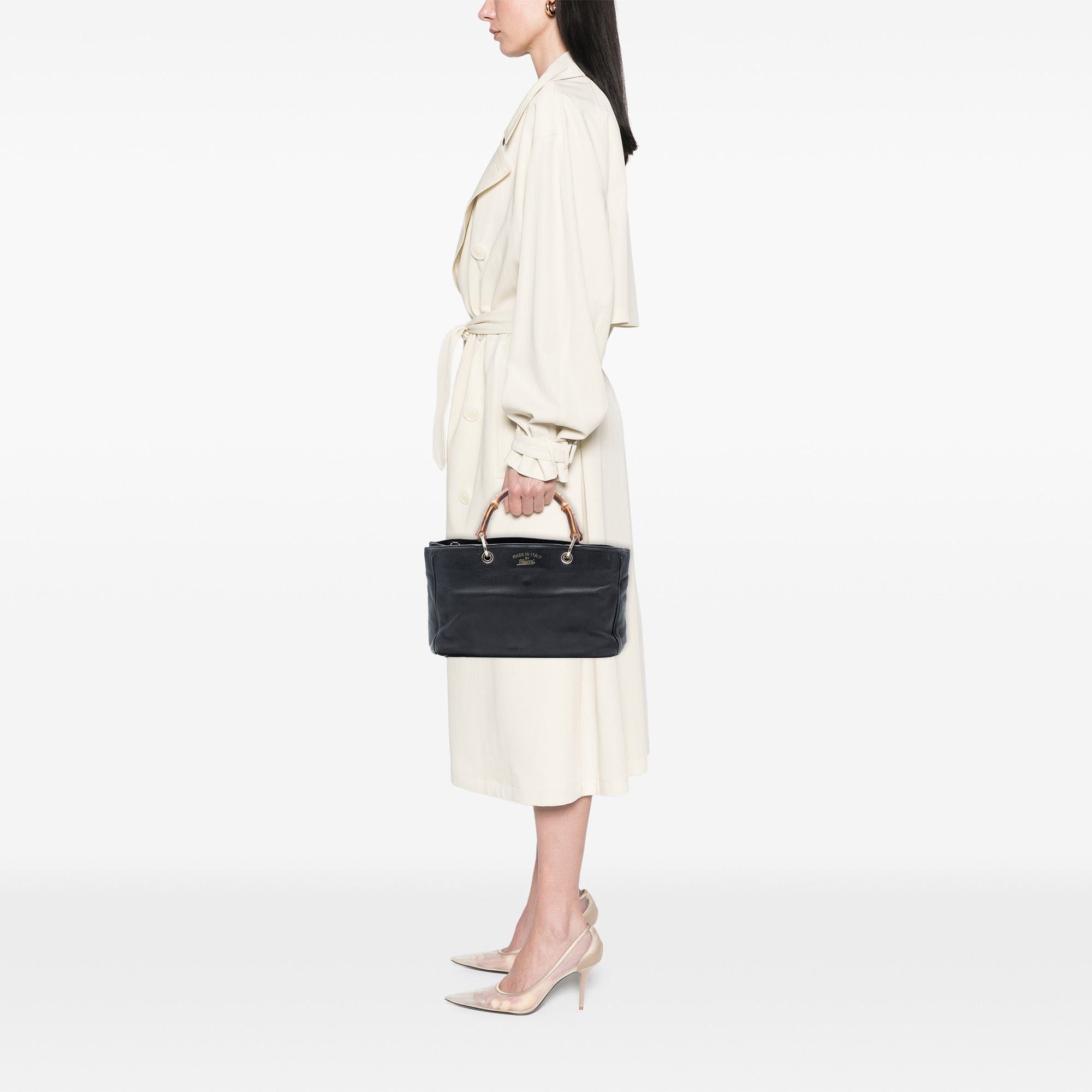 Gucci Medium Calfskin Bamboo Shopper Satchel Size ONE SIZE - 7 Thumbnail