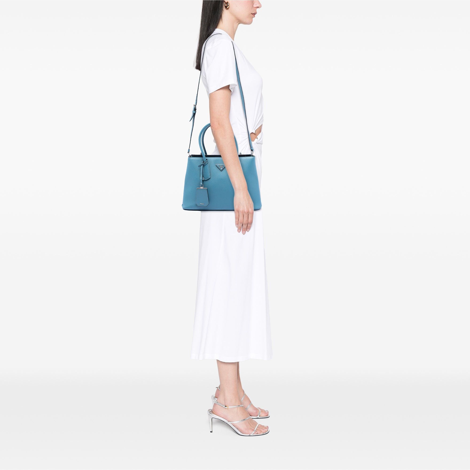 Saffiano Cuir Turnlock Twin Satchel