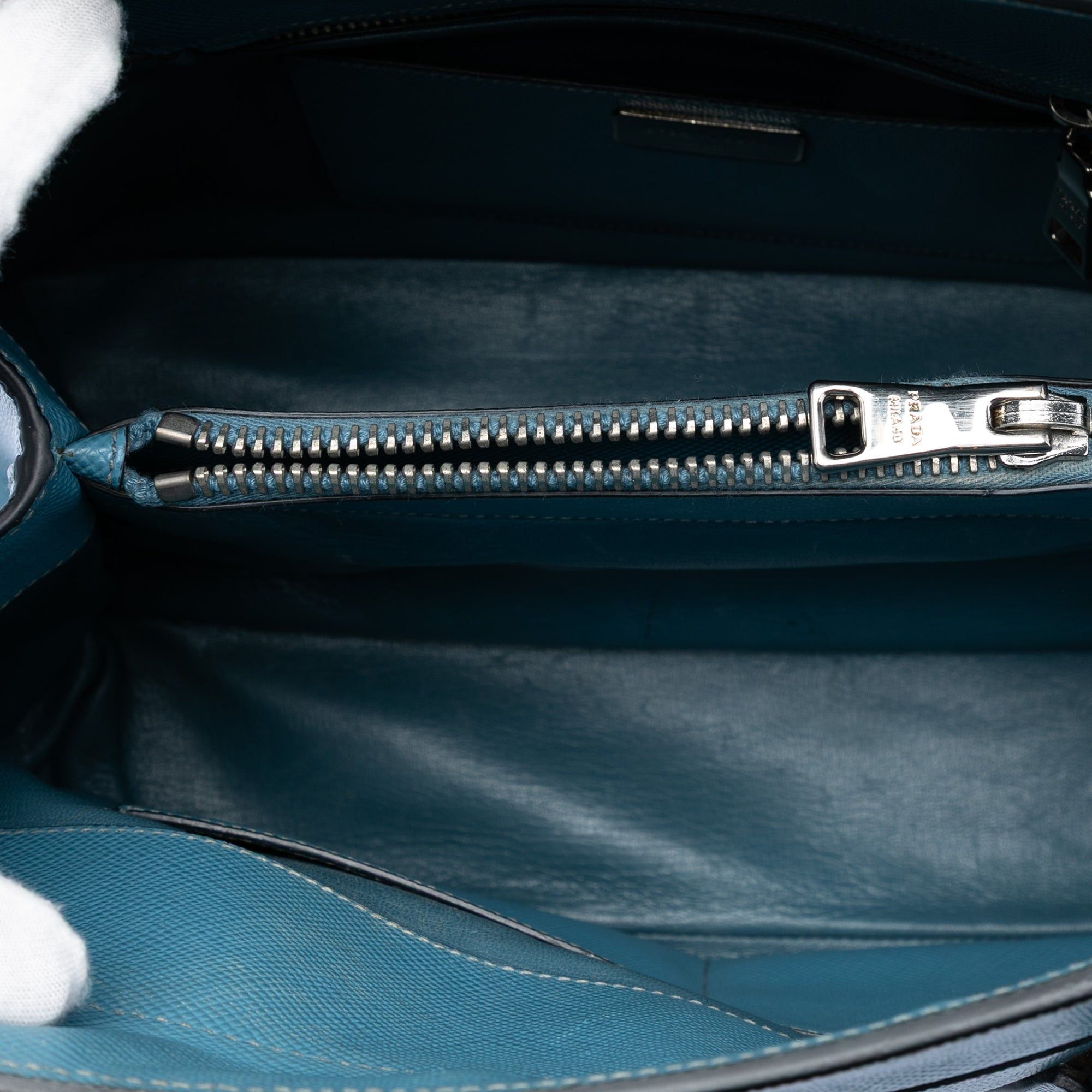 Saffiano Cuir Turnlock Twin Satchel