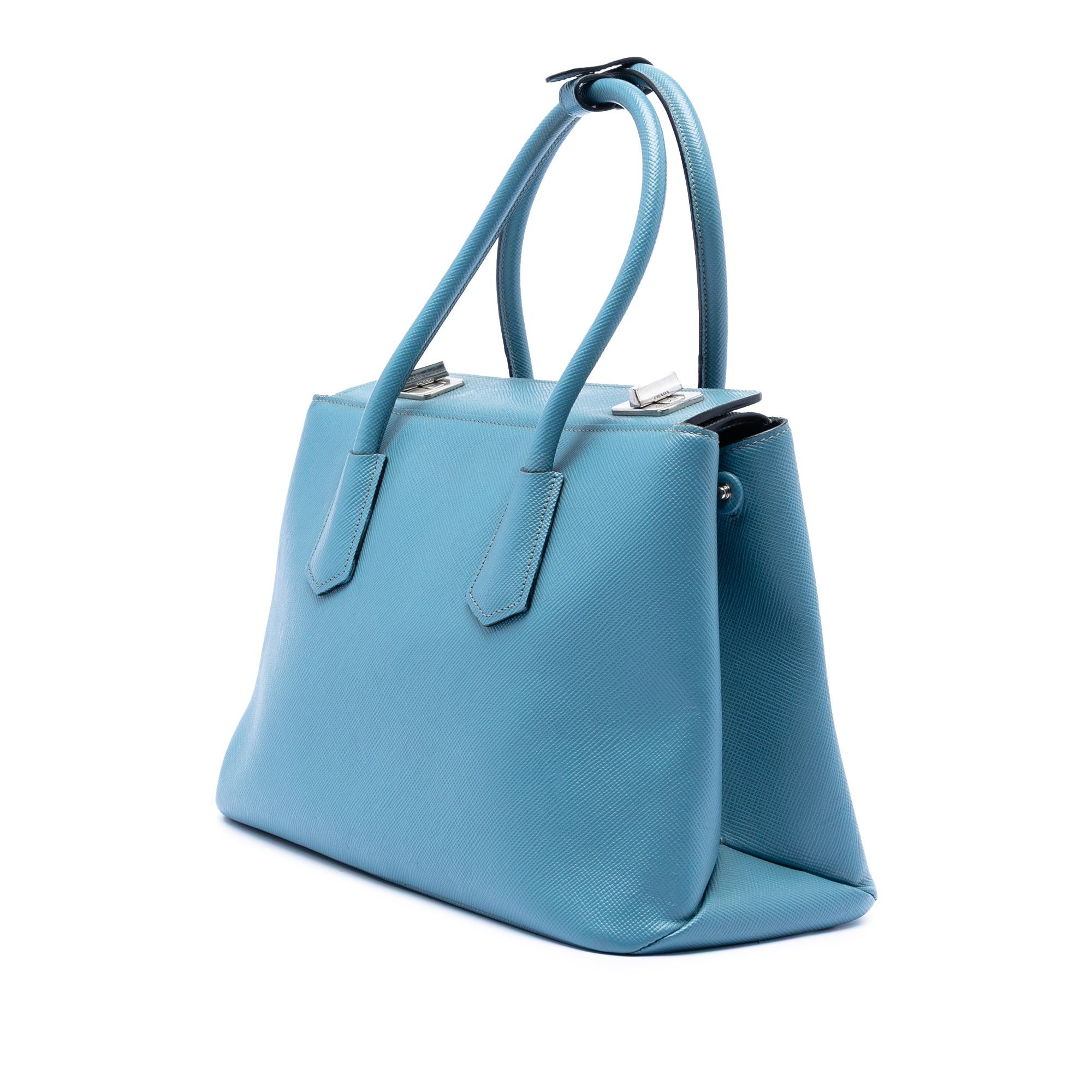 Saffiano Cuir Turnlock Twin Satchel