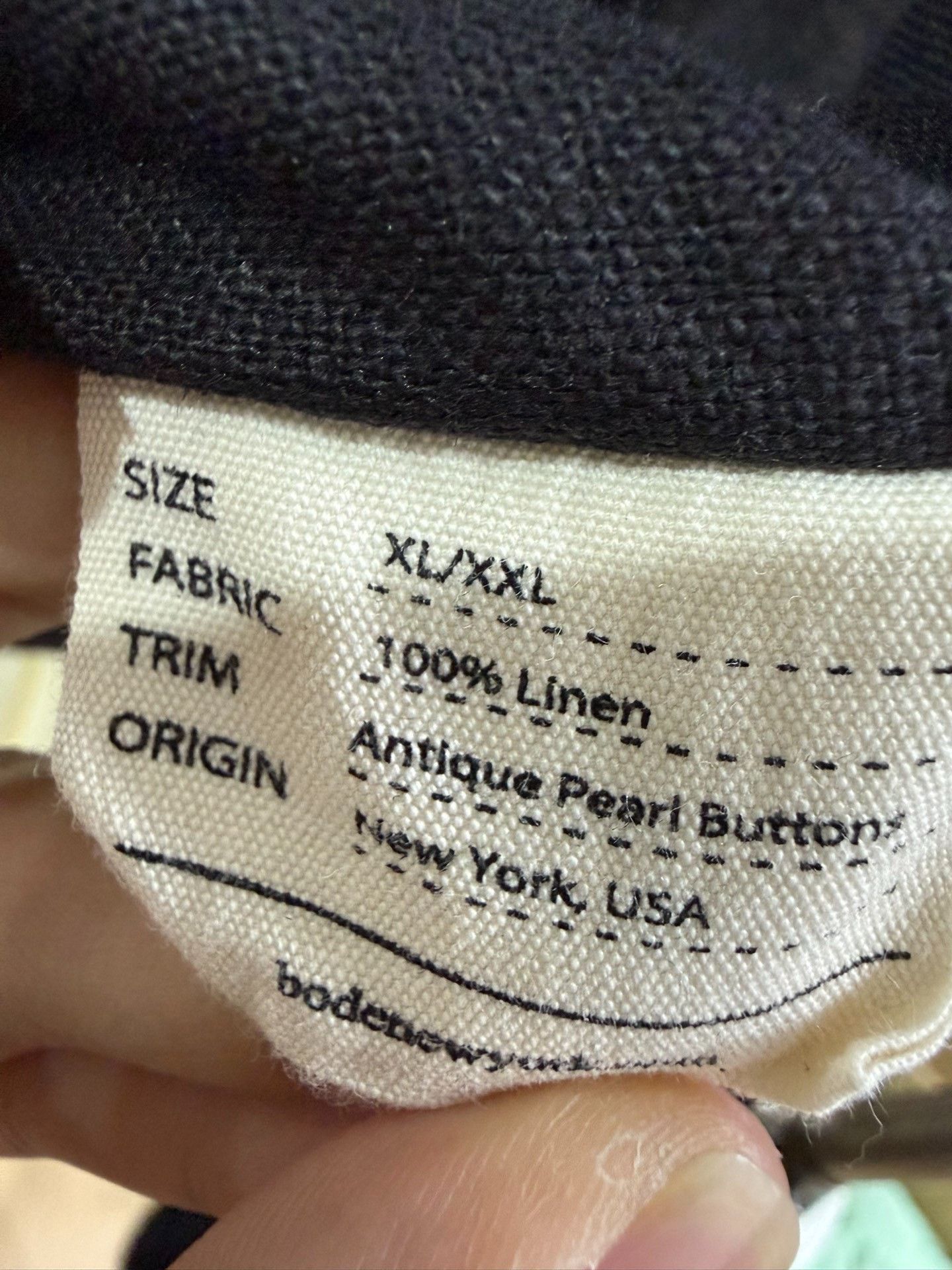 Bode BODE Mother-of-Pearl Button Linen Shirt Size XL / US 12-14 / IT 48-50 - 5 Thumbnail