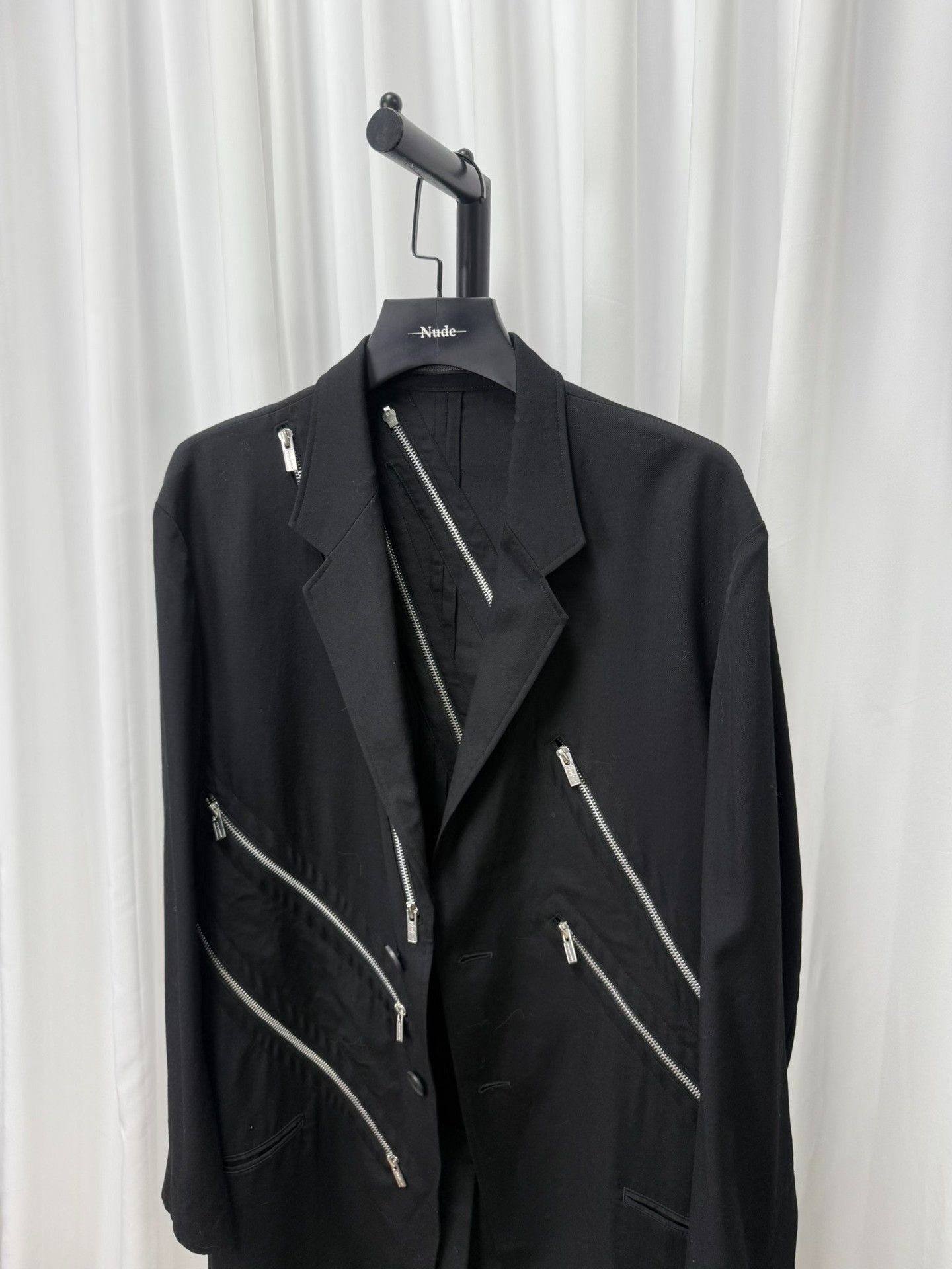 Yohji Yamamoto Yohji Yamamoto Pour Homme Zip Wool Blazer Size US L / EU 52-54 / 3 - 2 Thumbnail