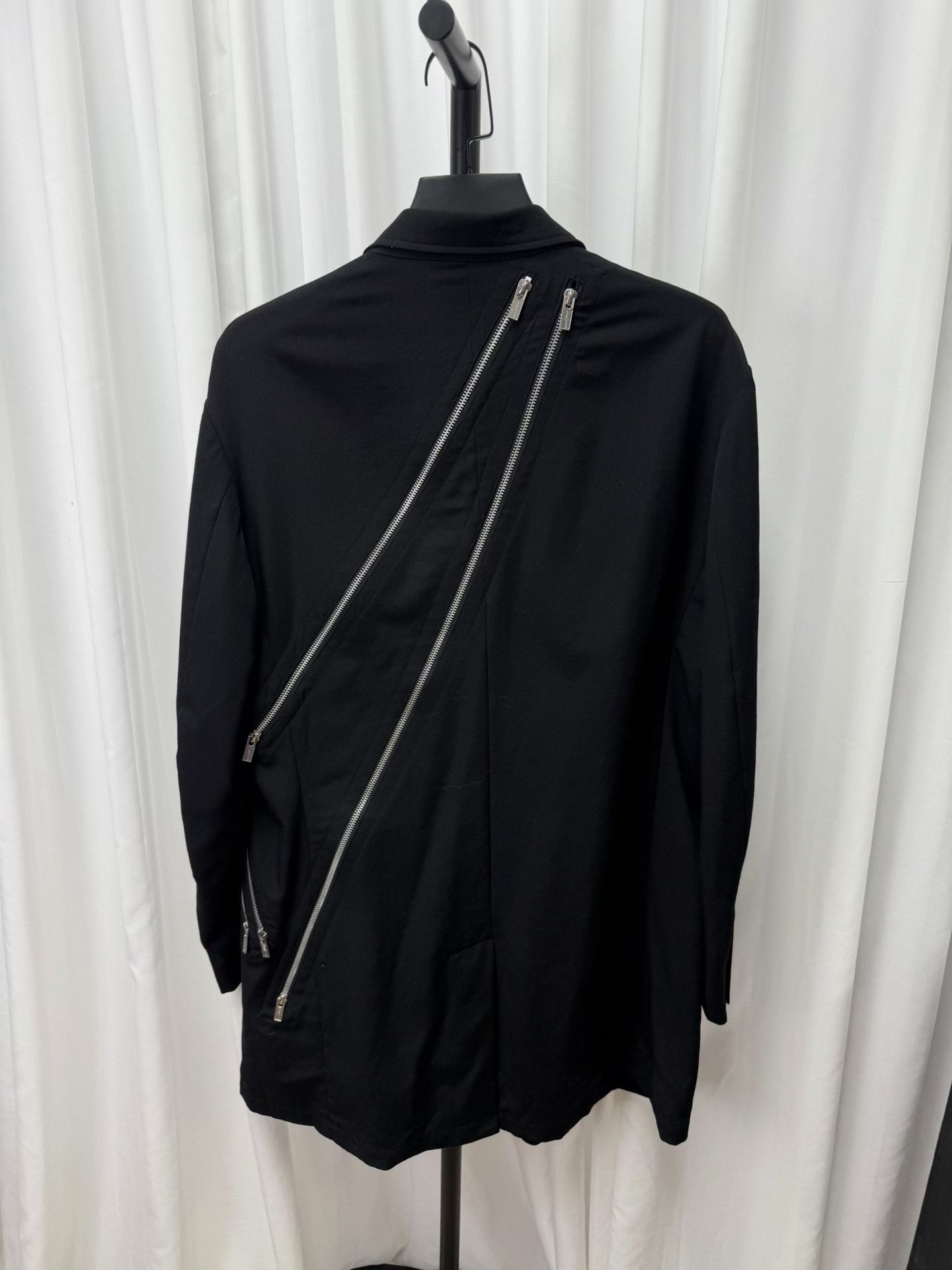 Yohji Yamamoto Yohji Yamamoto Pour Homme Zip Wool Blazer Size US L / EU 52-54 / 3 - 4 Thumbnail