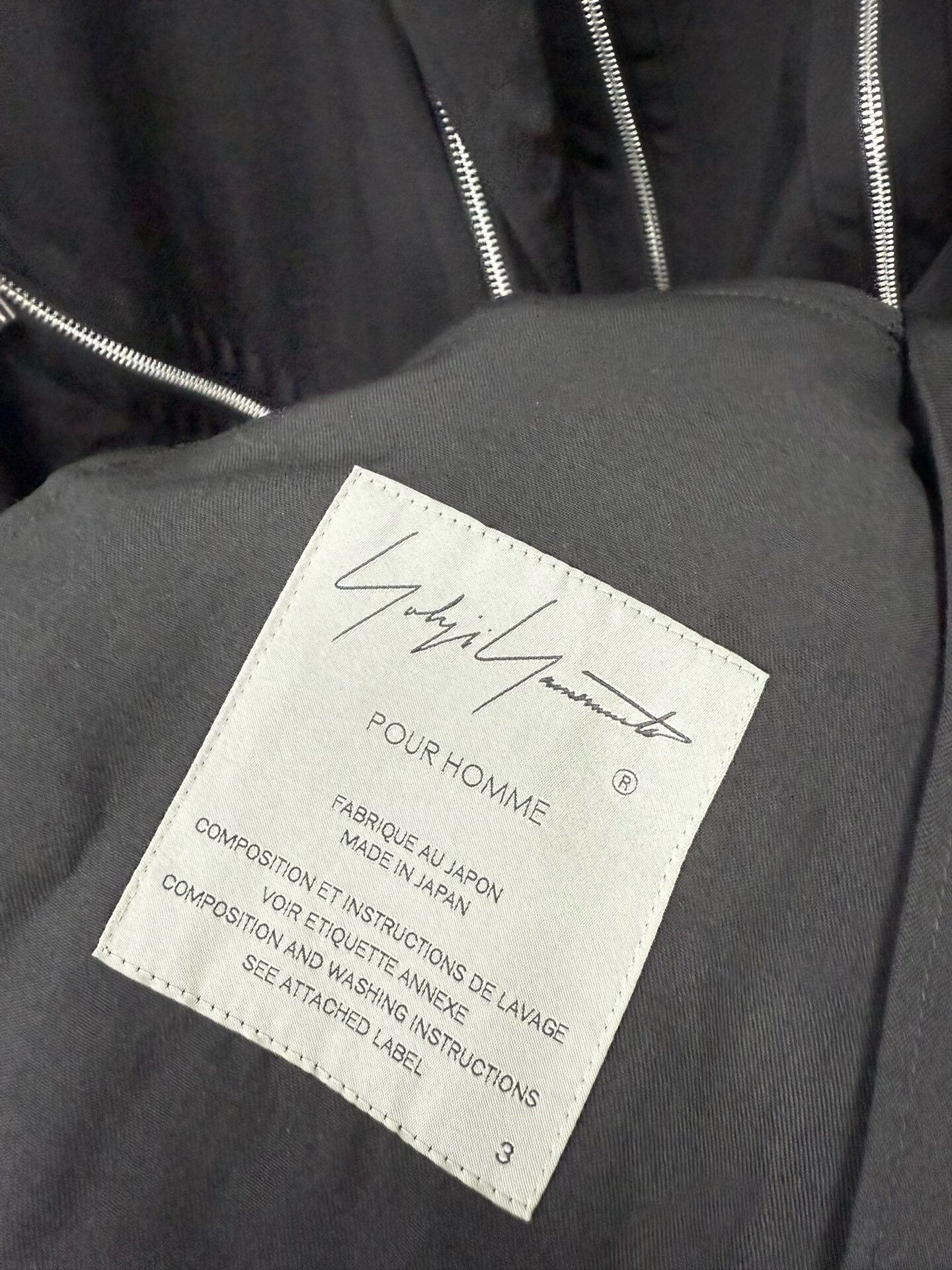 Yohji Yamamoto Yohji Yamamoto Pour Homme Zip Wool Blazer Size US L / EU 52-54 / 3 - 5 Thumbnail