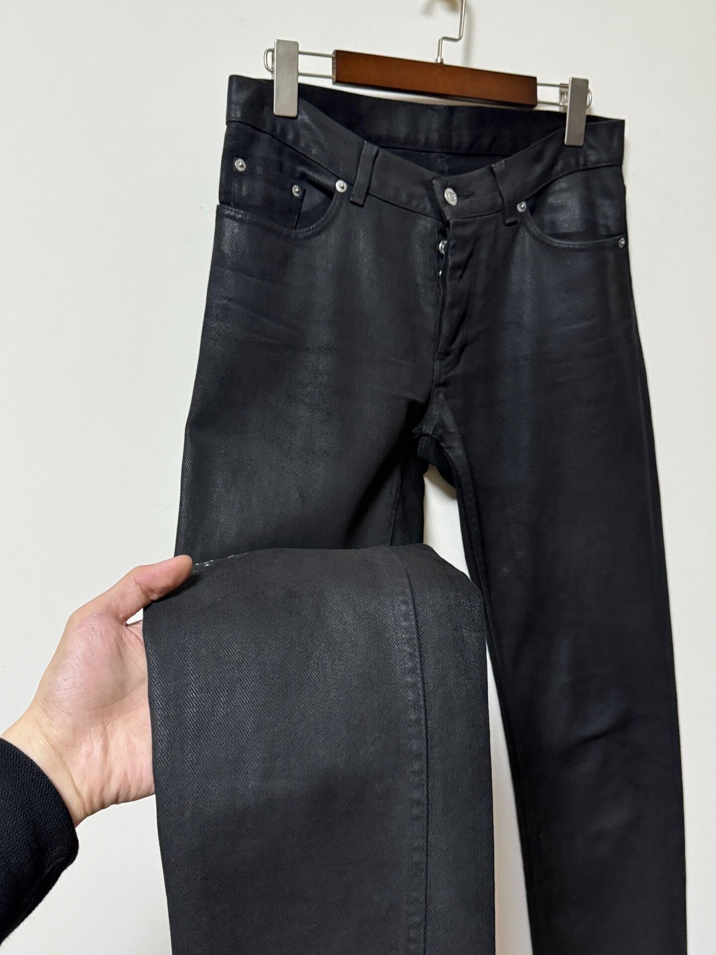 Helmut Lang Helmut Lang 1998 AW Waxed Jeans Size US 29 - 3 Thumbnail