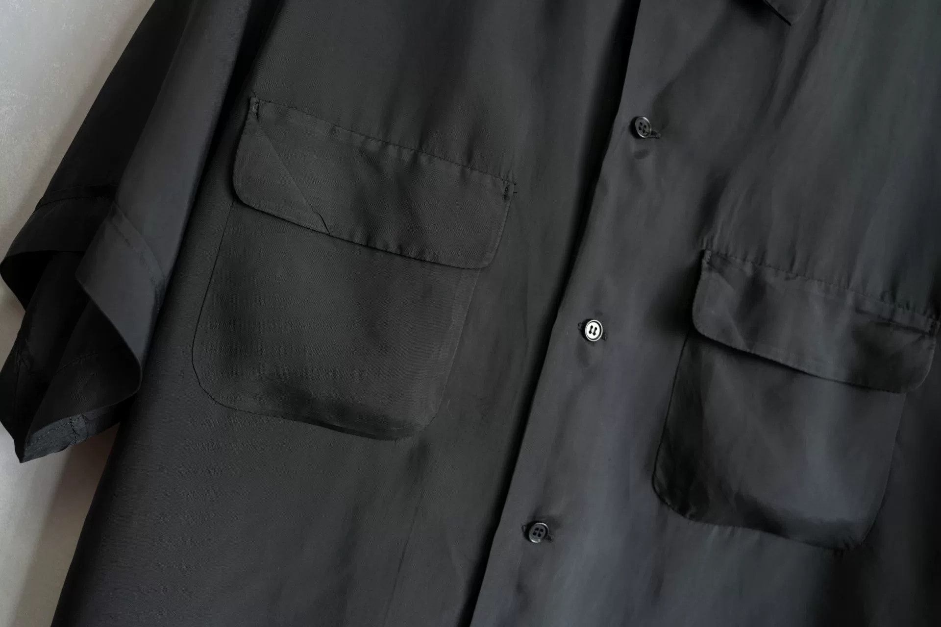Yohji Yamamoto Yohji Yamamoto 10SS Cupro Short-Sleeve Shirt Size US L / EU 52-54 / 3 - 4 Thumbnail