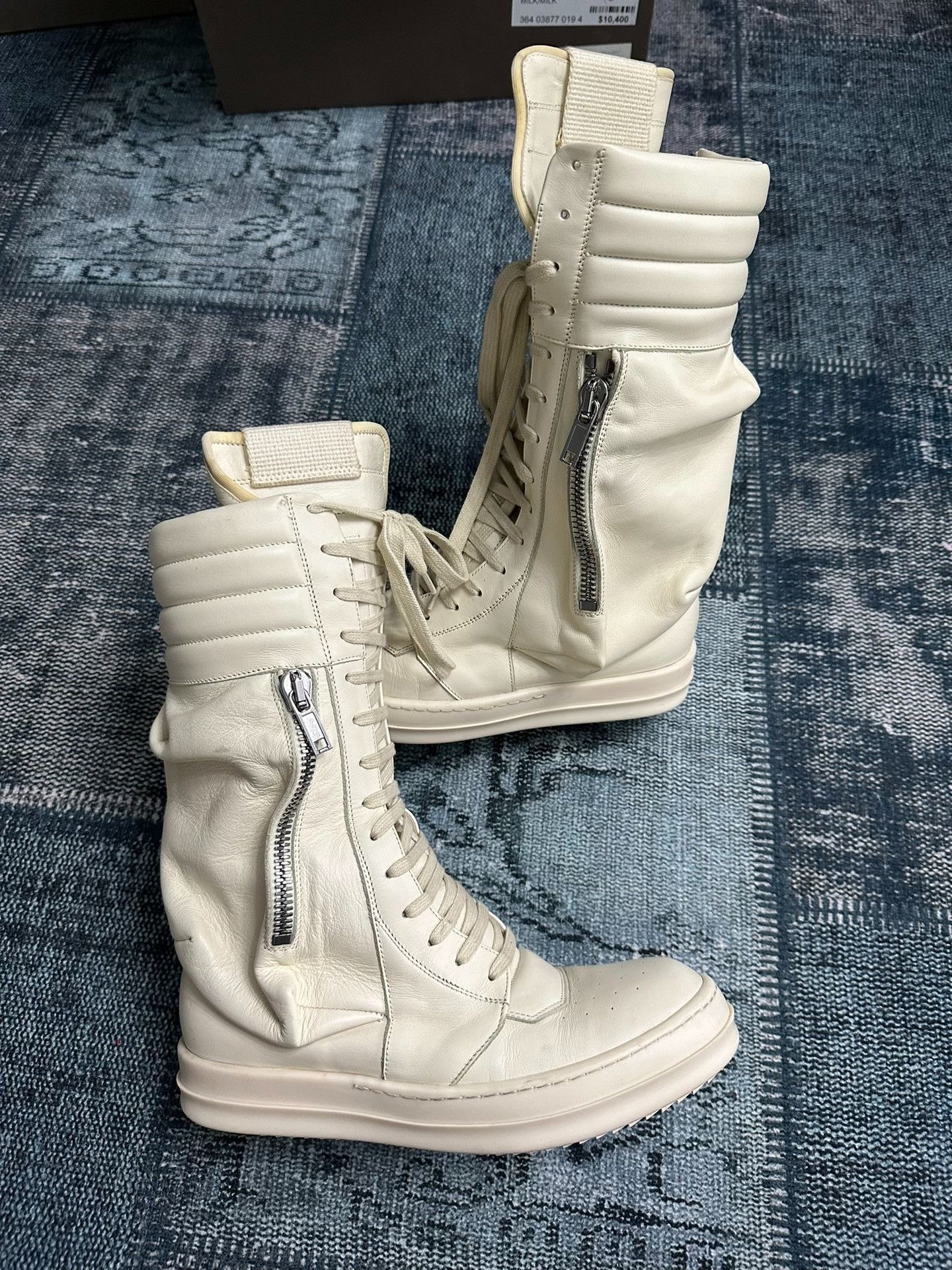 Rick Owens Rick Owens Cargo High-Top White Boots Size US 8 / IT 38 - 4 Thumbnail