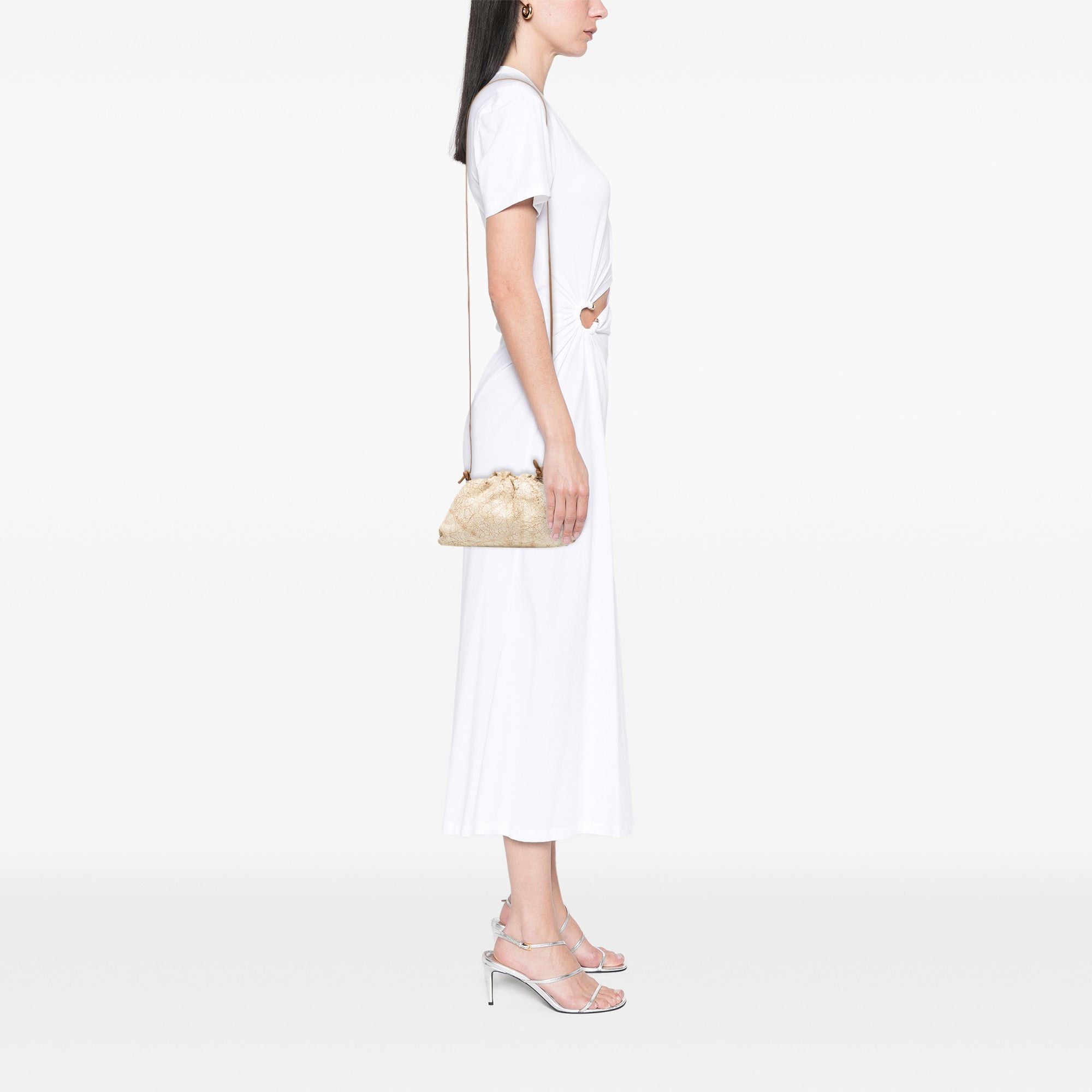 Bottega Veneta Crackled Calfskin The Mini Pouch Crossbody Size ONE SIZE - 7 Thumbnail